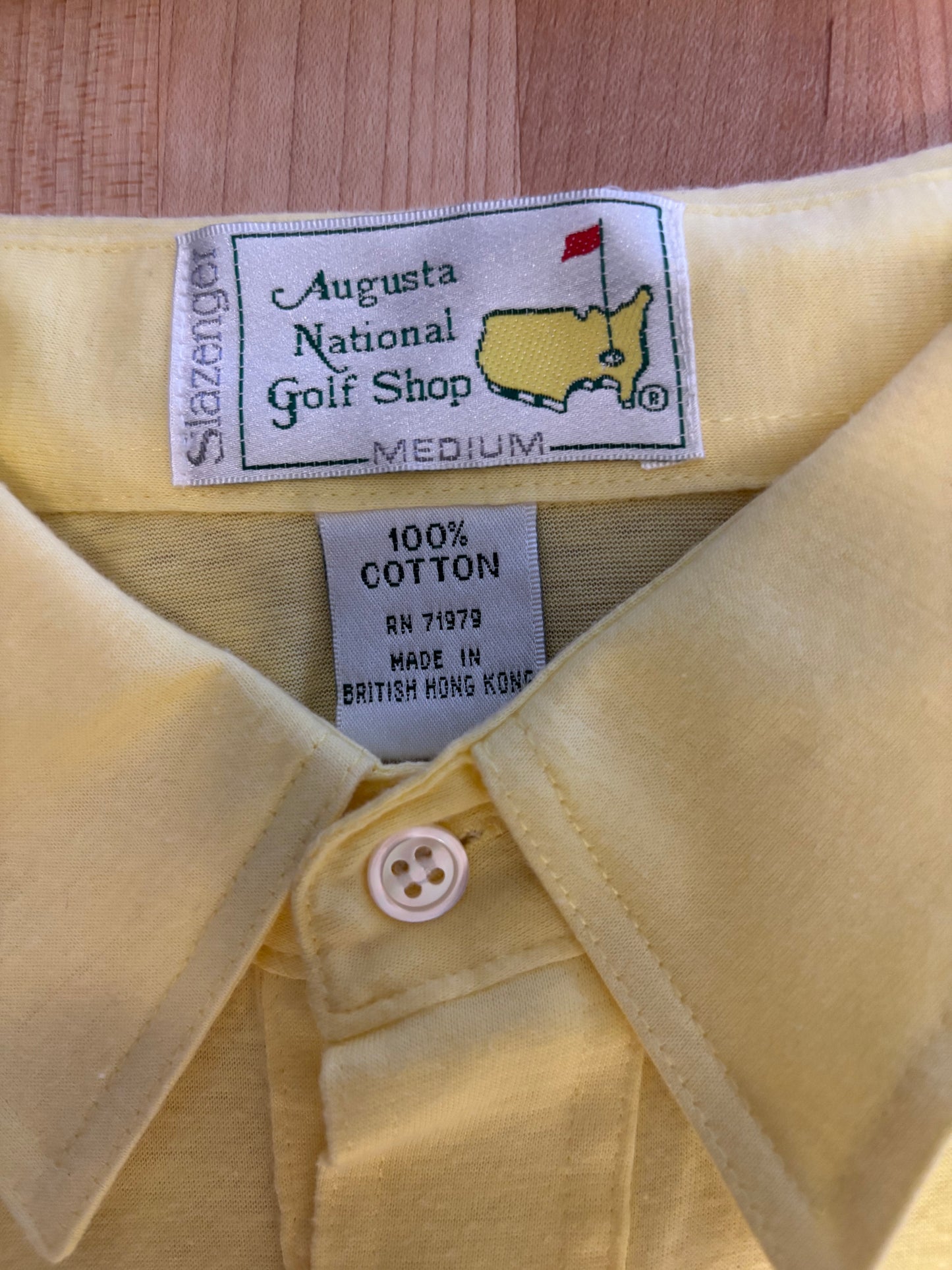 1990s Vintage Masters Slazenger Polo Yellow