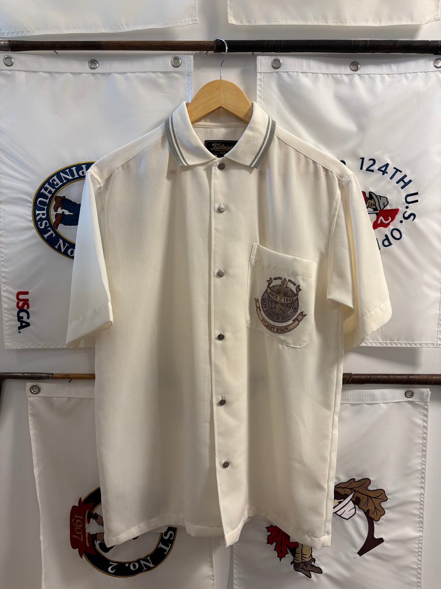 1990s Vintage Titleist Button Up Staff Shirt White