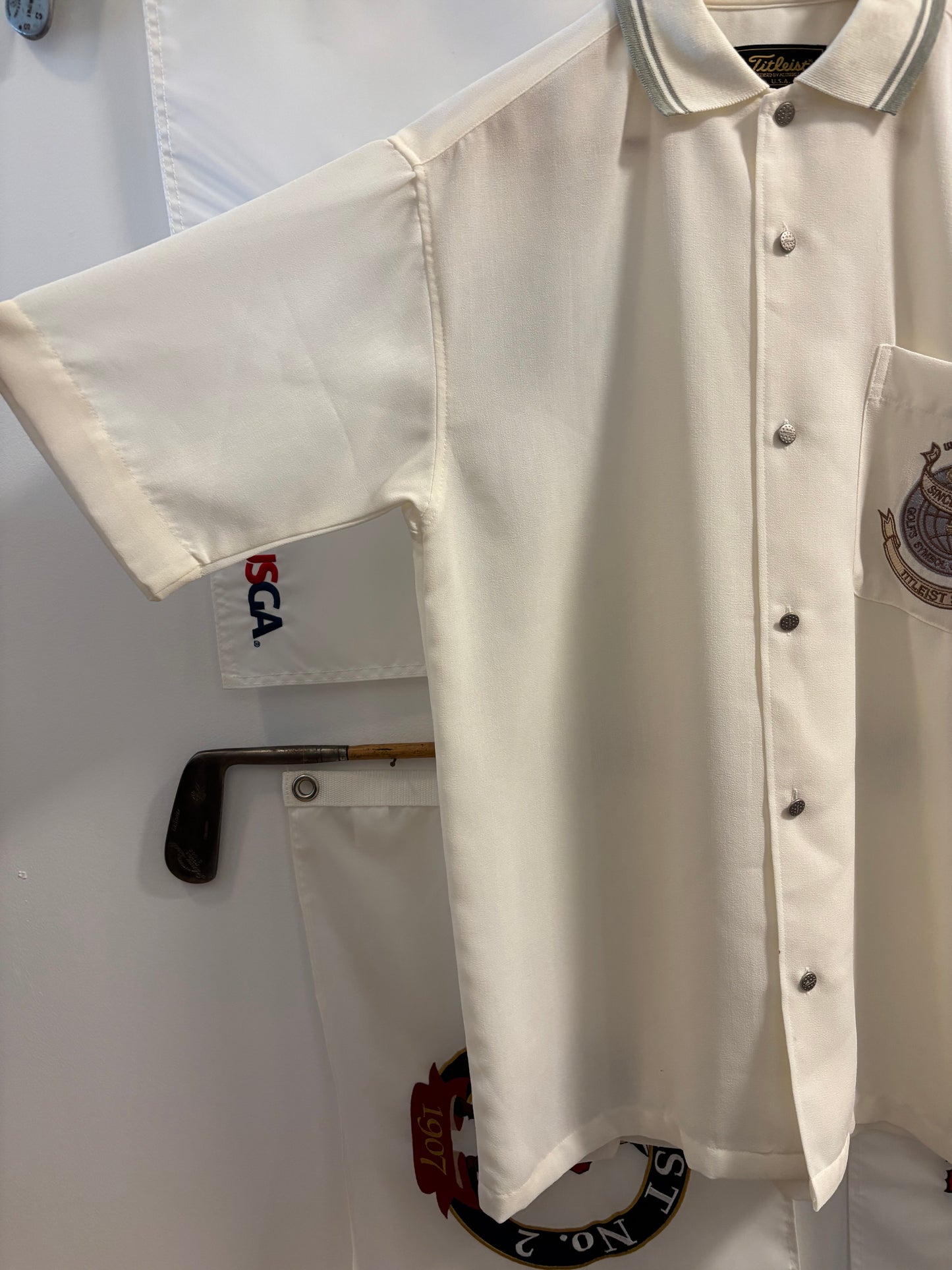 1990s Vintage Titleist Button Up Staff Shirt White