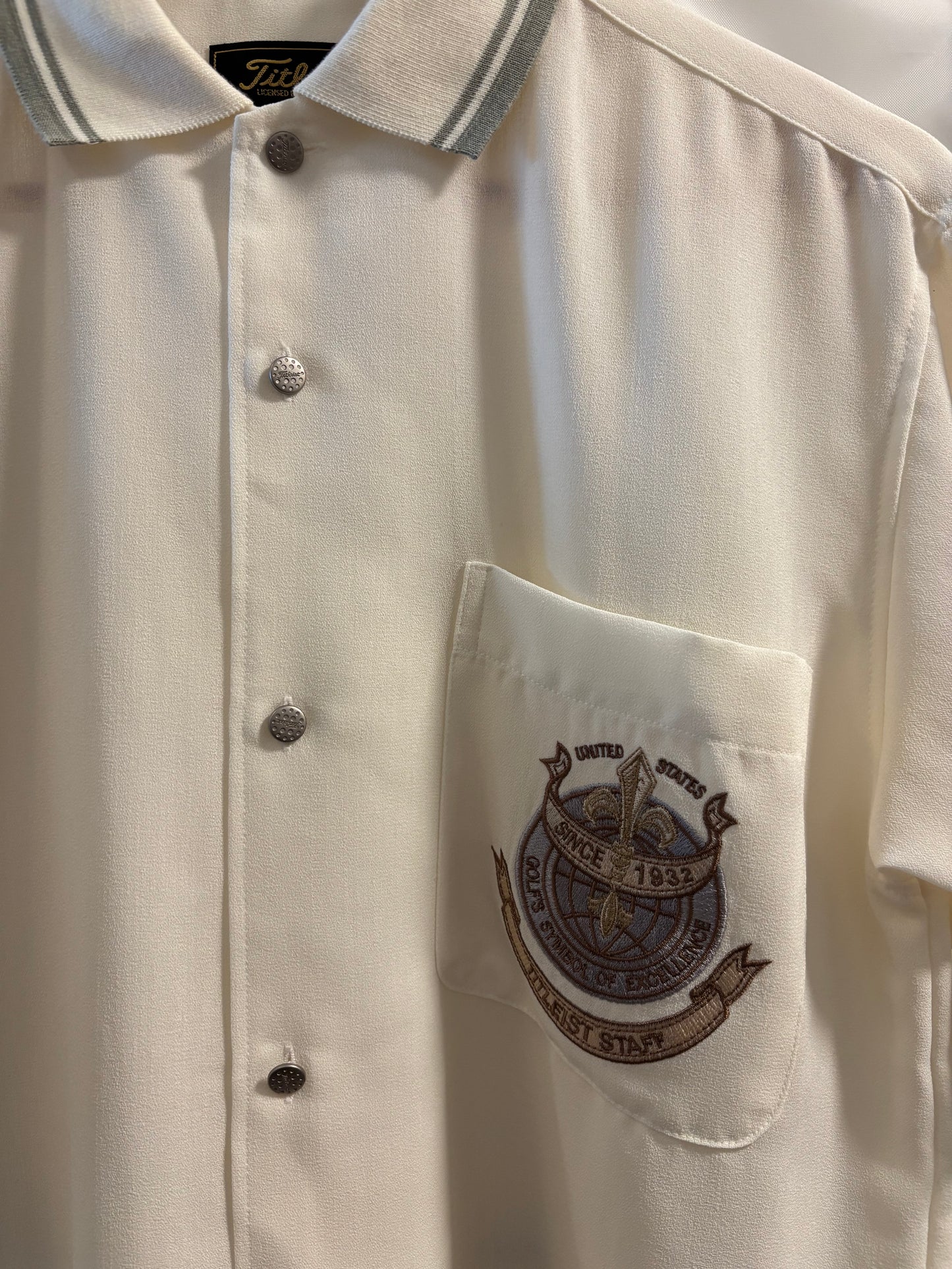 1990s Vintage Titleist Button Up Staff Shirt White