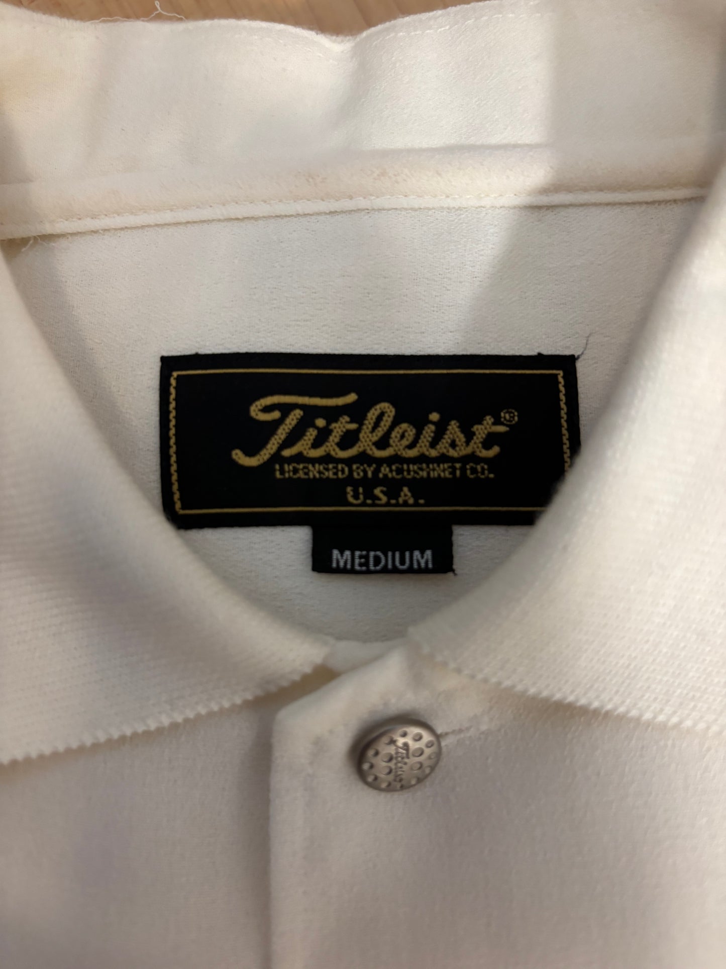 1990s Vintage Titleist Button Up Staff Shirt White