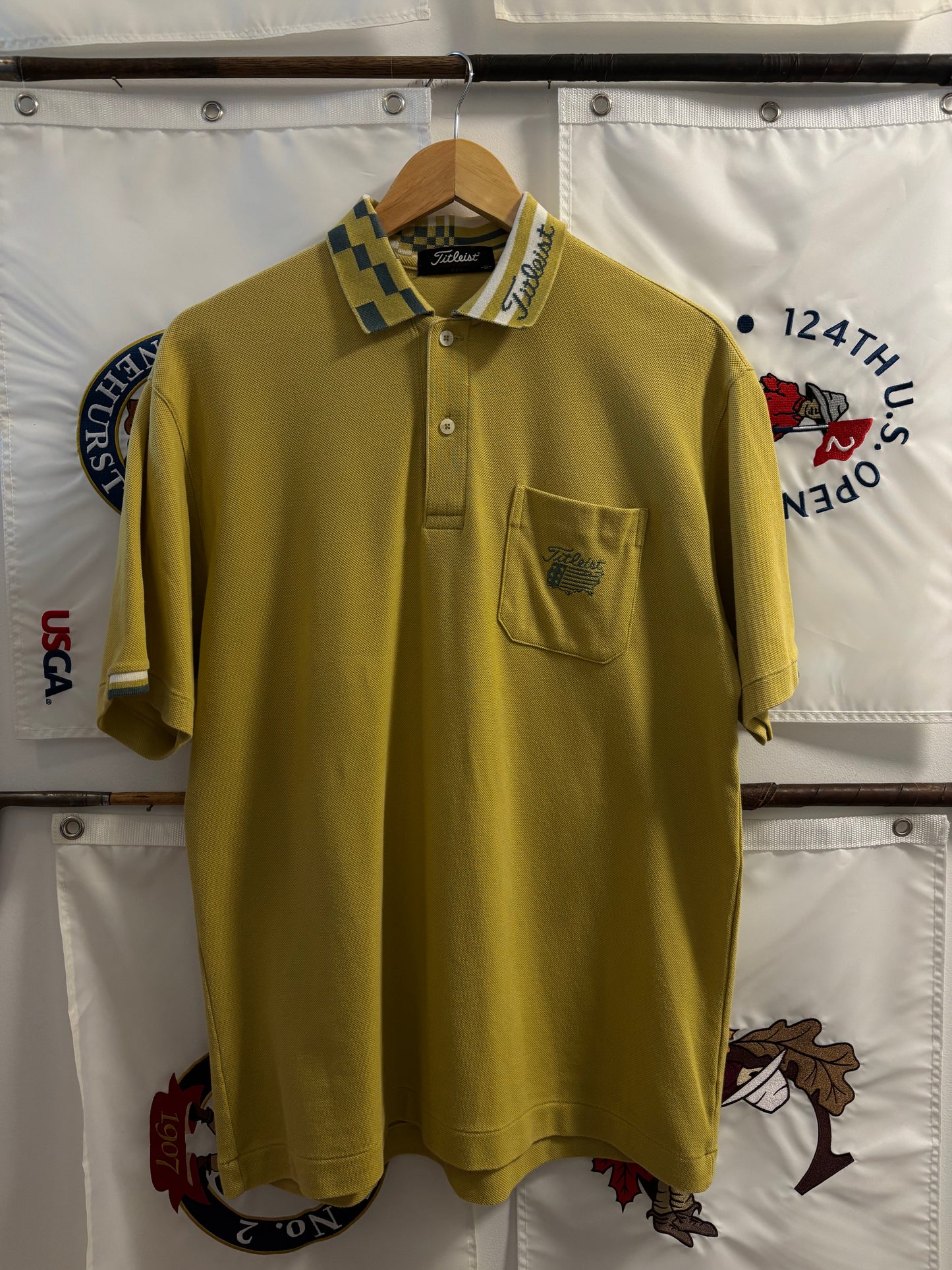 1990s Vintage Titleist USA Logo Yellow