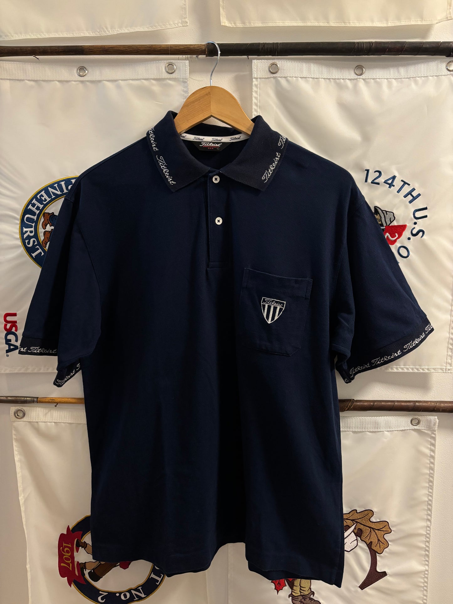 1990s Vintage Titleist USA Logo Navy