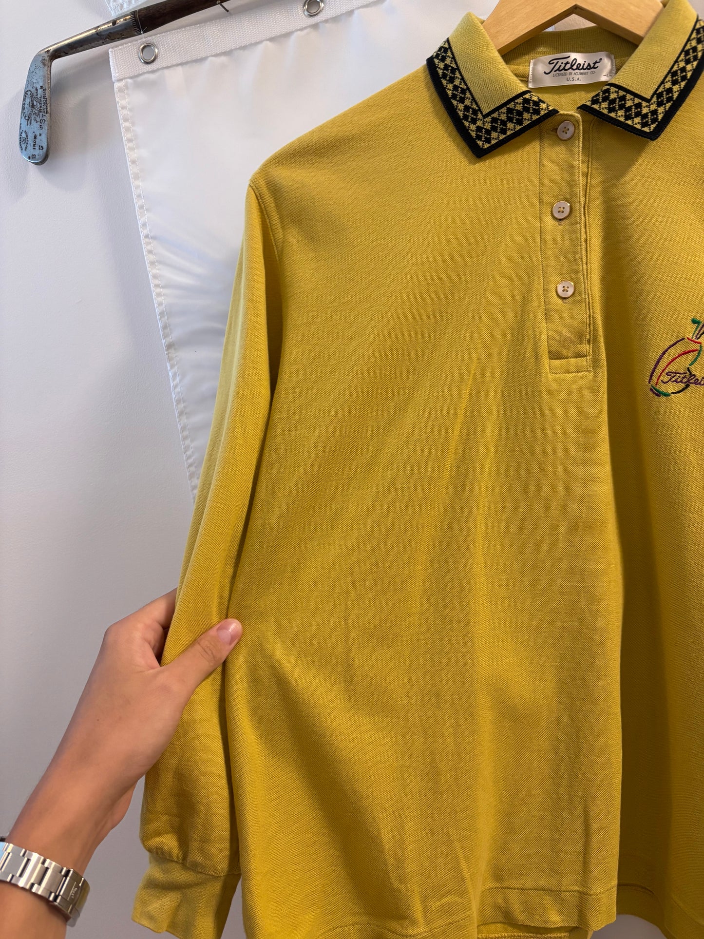 1990s Vintage Titleist Golf Bag Longsleeve Polo