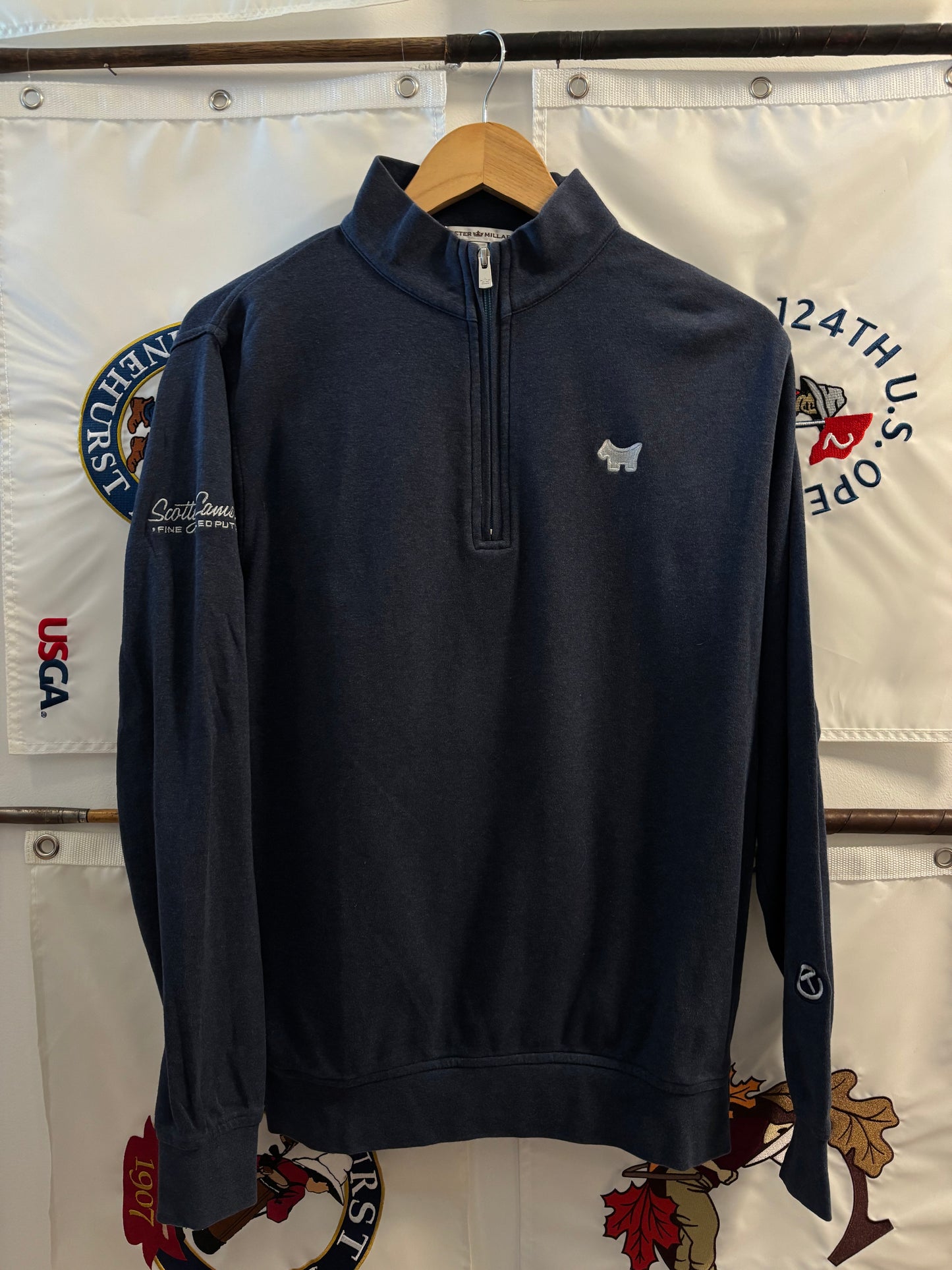 2020s Scotty Cameron Peter Millar Scotty Dog Quarter Zip Sweater