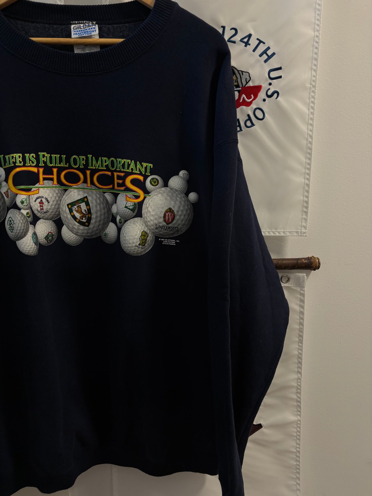 1997 Vintage Life is Full of Important Choices Golf Courses Sweater