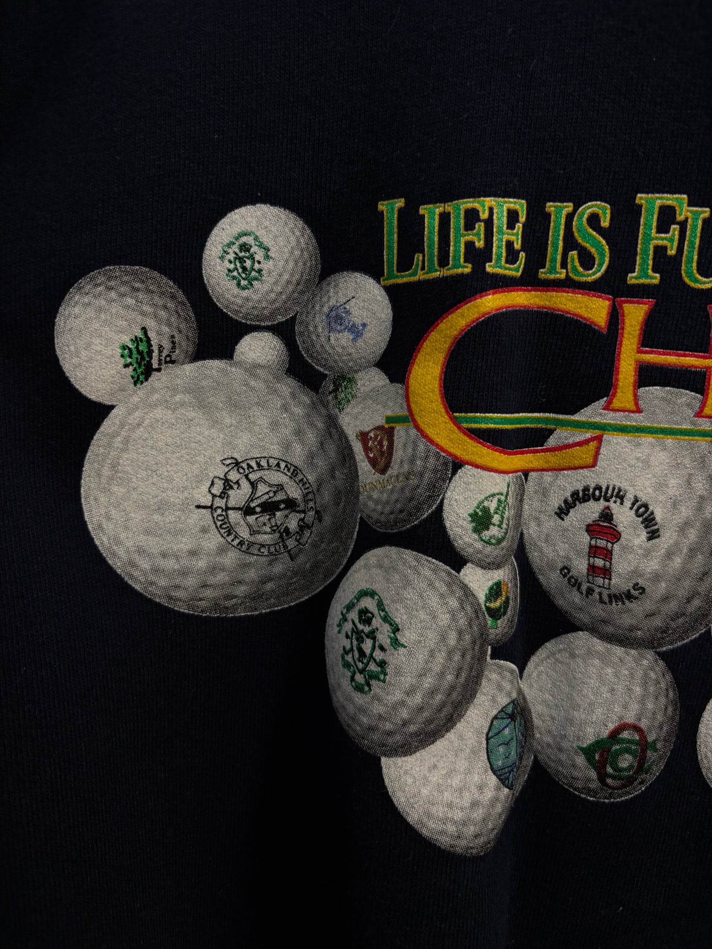 1997 Vintage Life is Full of Important Choices Golf Courses Sweater