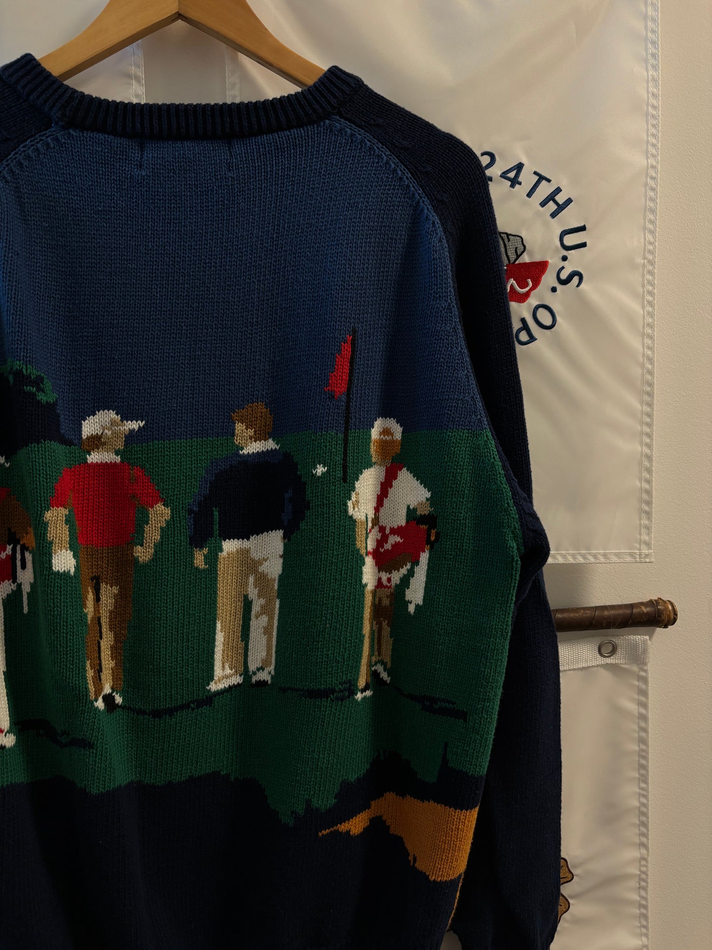 1990s Vintage Hathaway All Over Golf Print Sweater