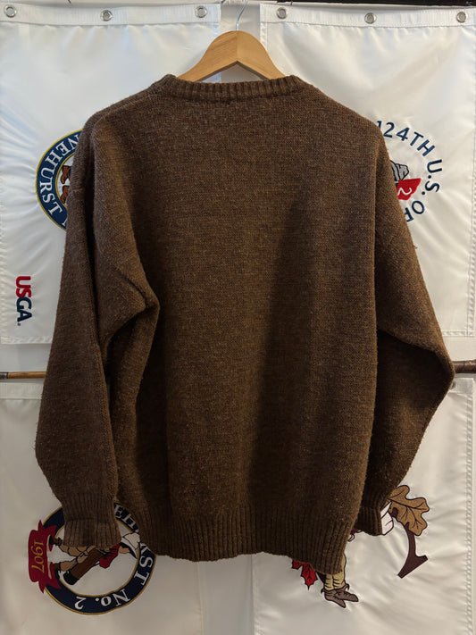 1990s Vintage All Over Golf Print Wool Sweater