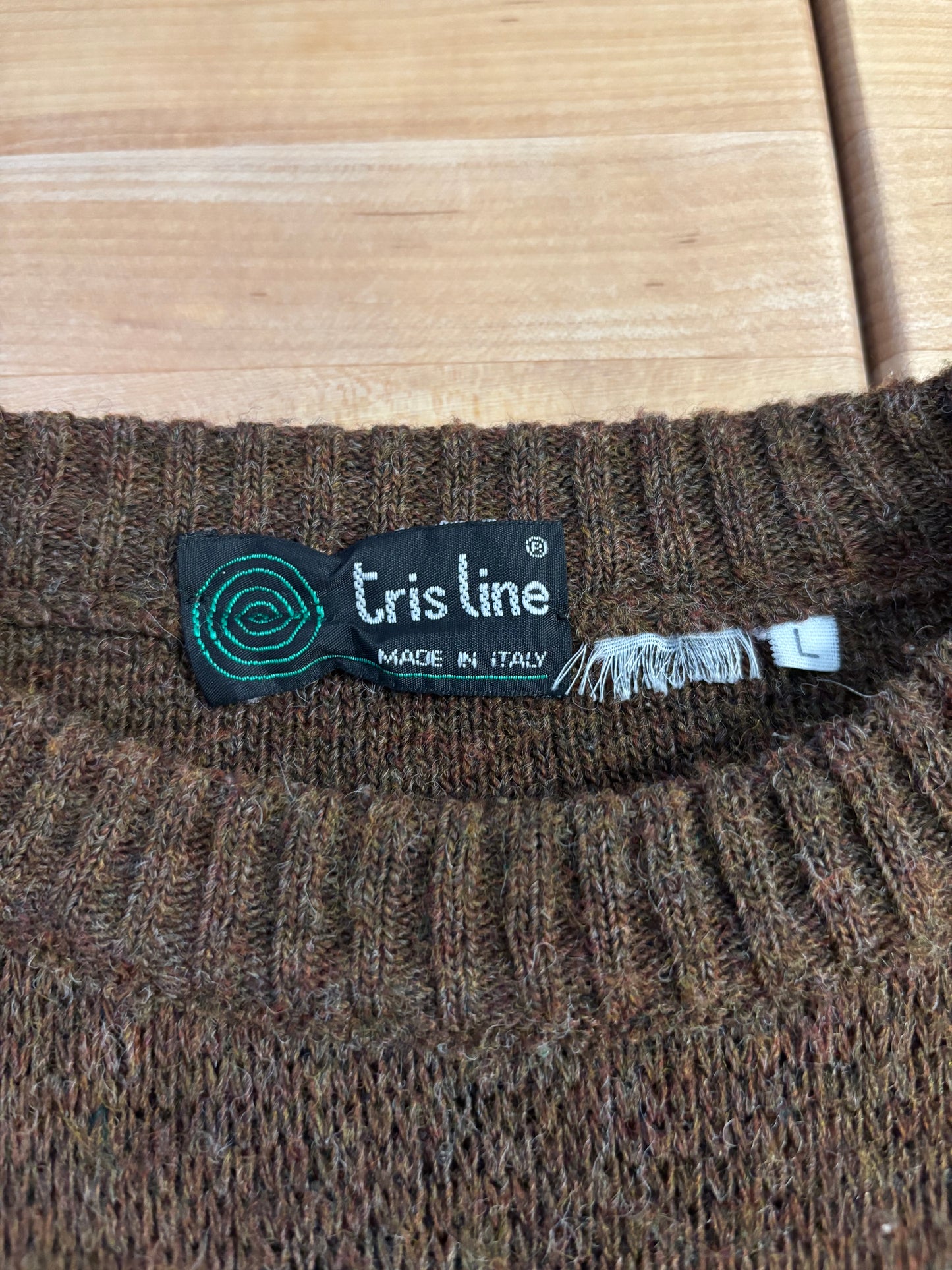 1990s Vintage All Over Golf Print Wool Sweater