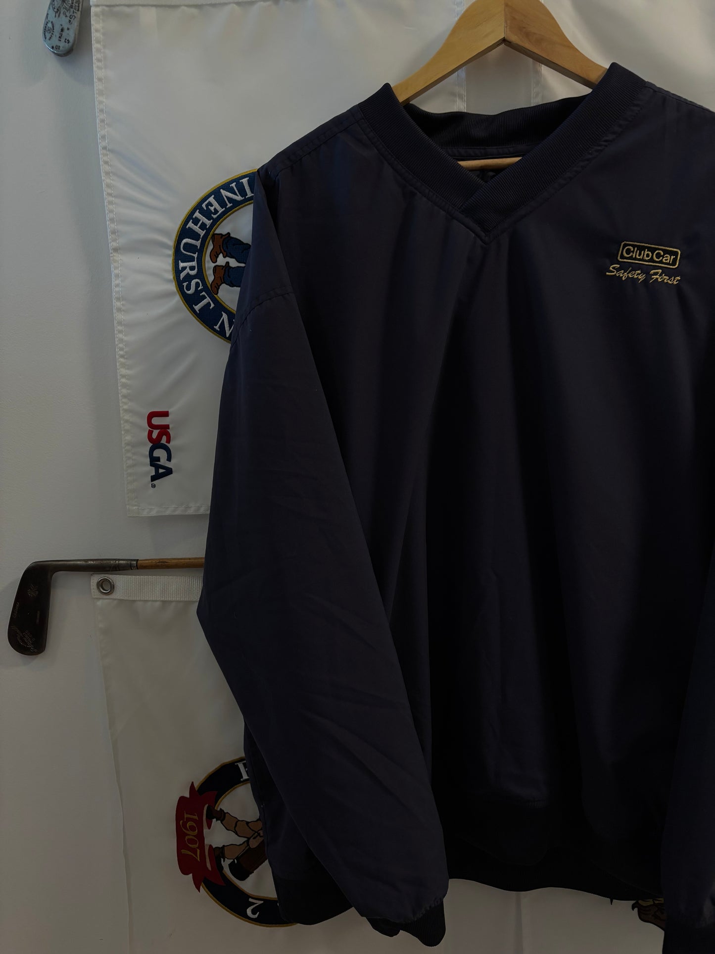 1990s Vintage Club Car Safety First Golf Cart Windbreaker