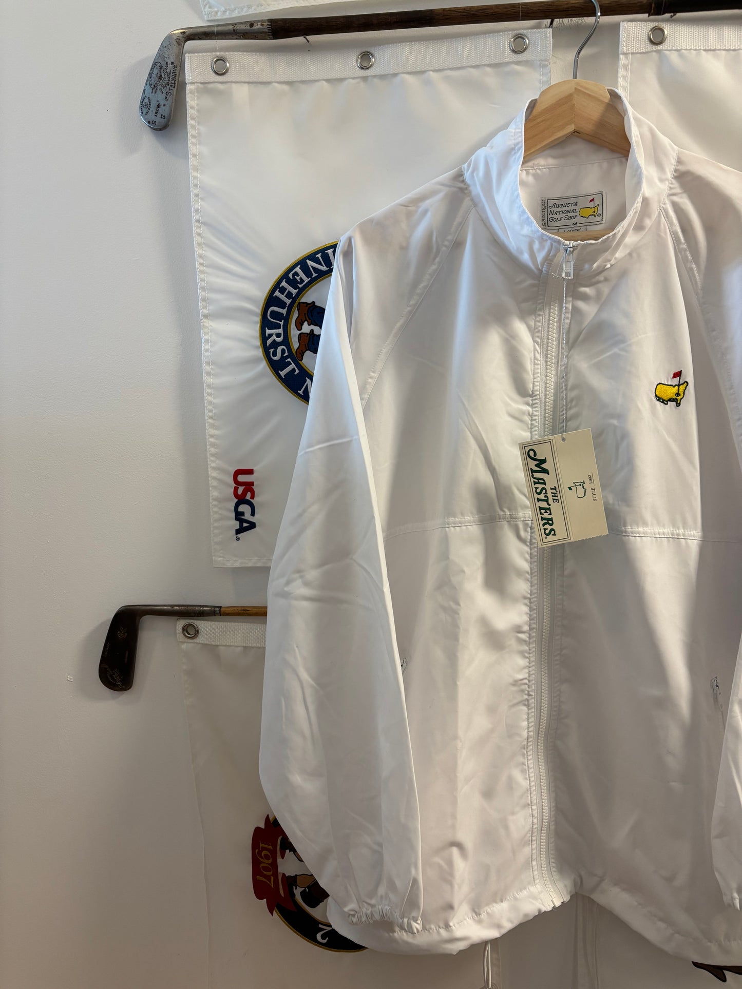 1990s Vintage Masters Slazenger White Windbreaker