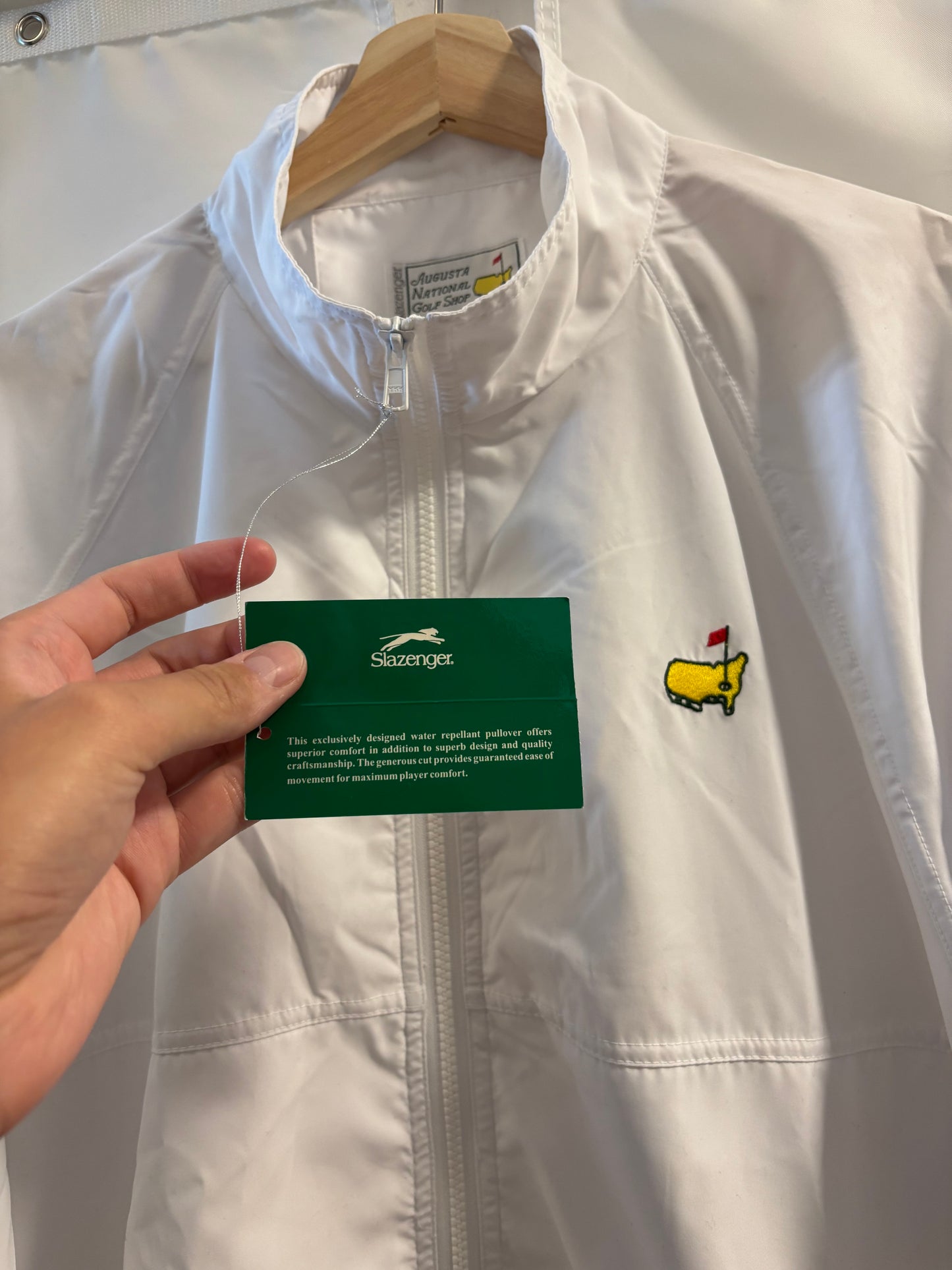 1990s Vintage Masters Slazenger White Windbreaker