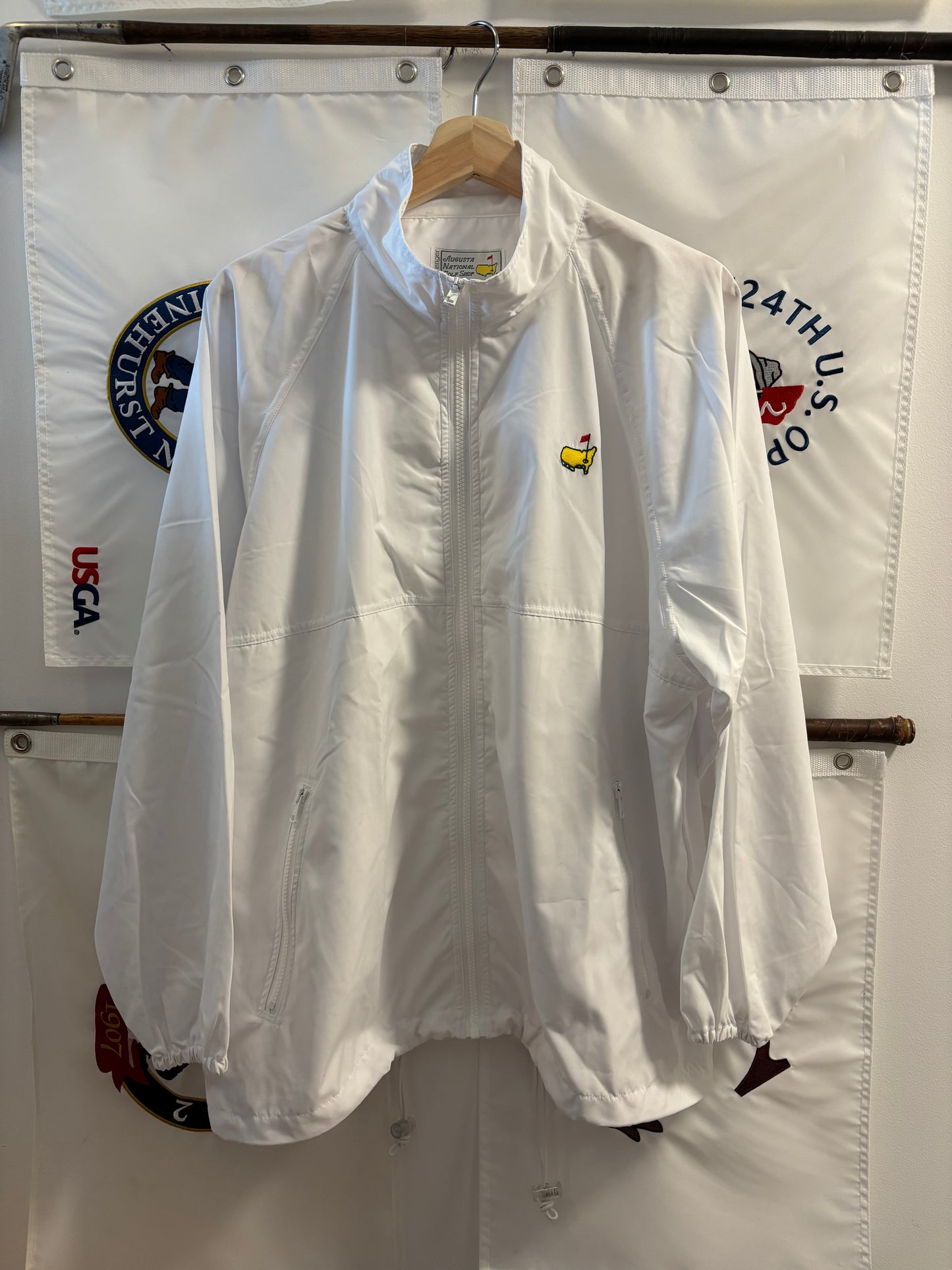 1990s Vintage Masters Slazenger White Windbreaker