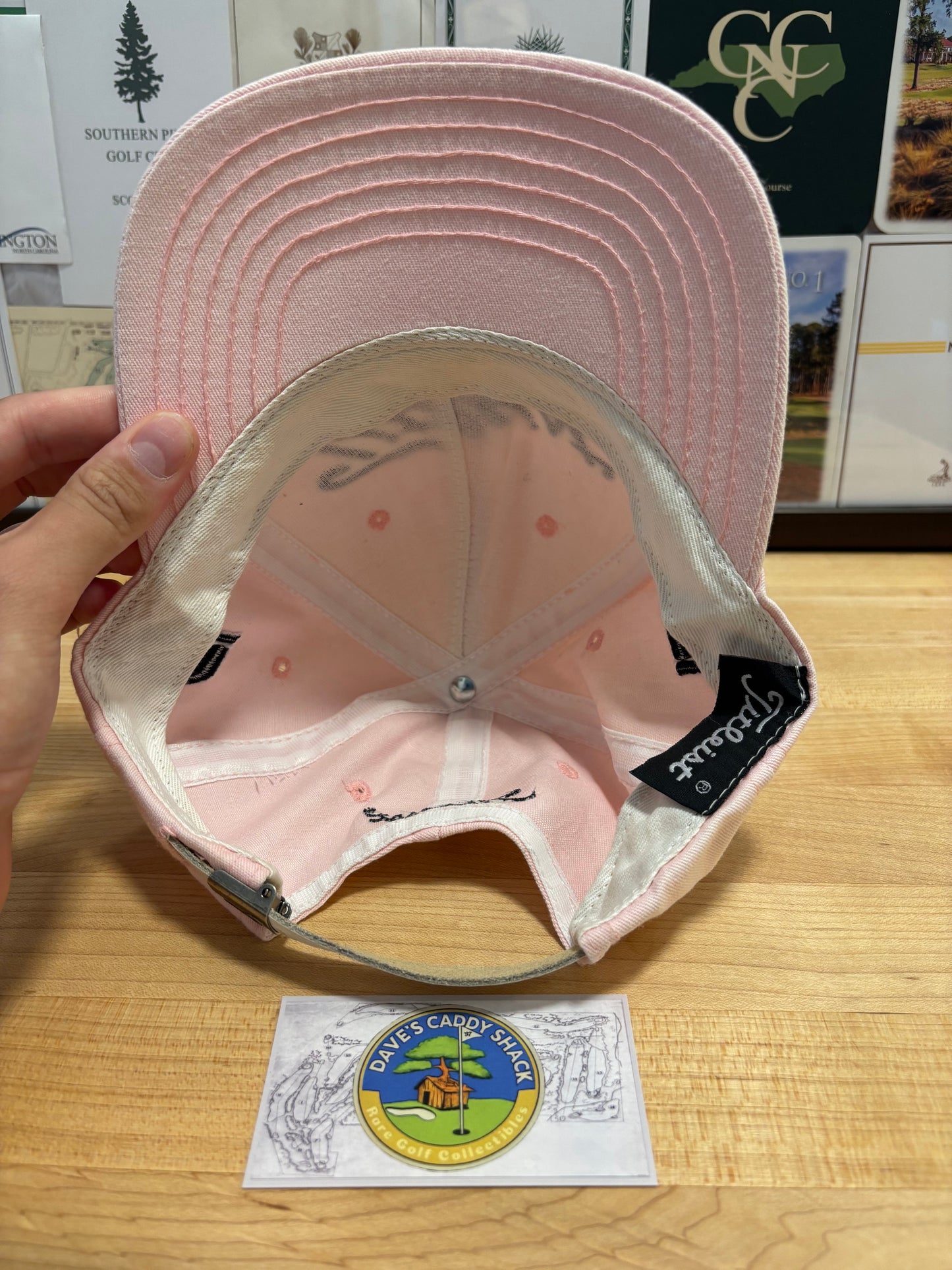 1990s Vintage Titleist Footjoy Script Logo Hat Pink