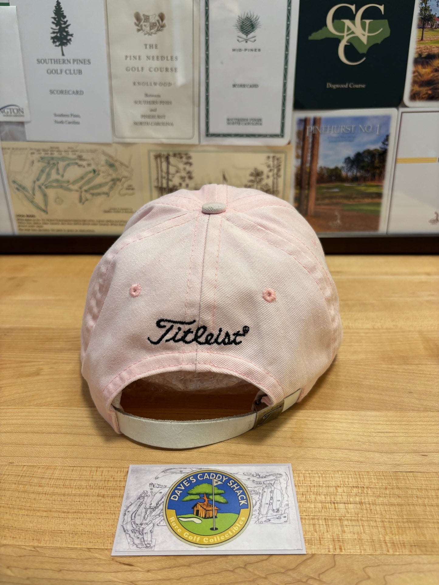1990s Vintage Titleist Footjoy Script Logo Hat Pink