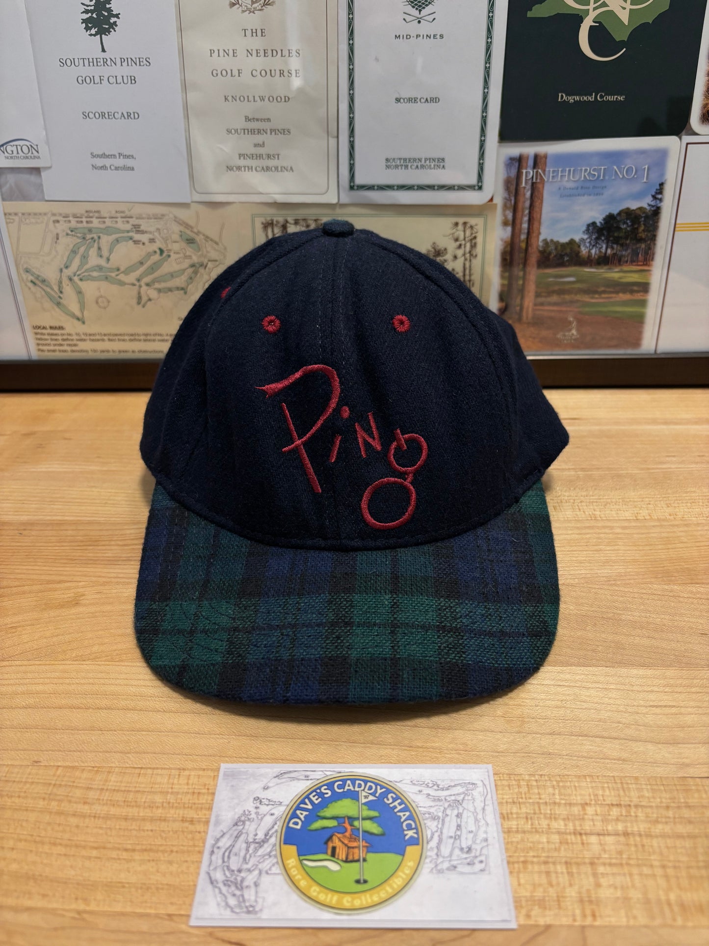 1990s Vintage Ping Tartan Script Hat