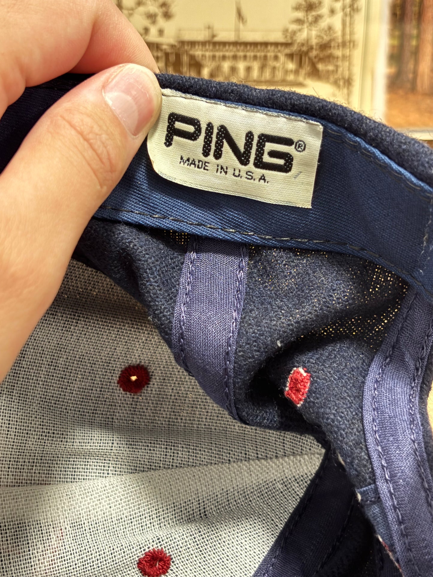 1990s Vintage Ping Tartan Script Hat