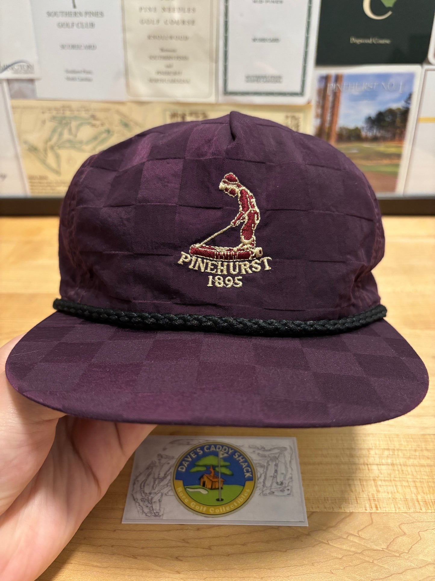 1990s Vintage Pinehurst Imperial Rope Hat Checkered