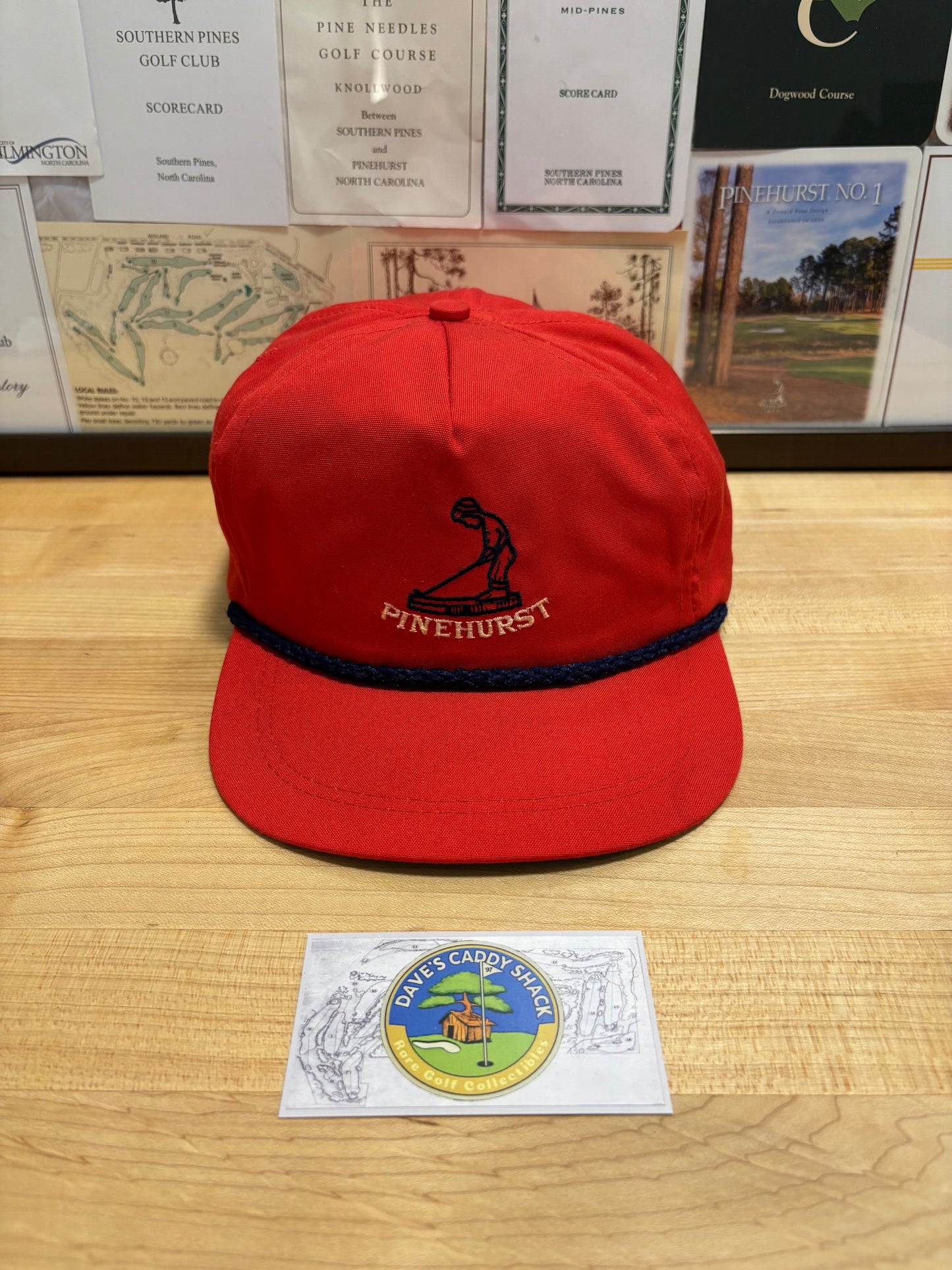 1990s Vintage Pinehurst Imperial Rope Hat Red