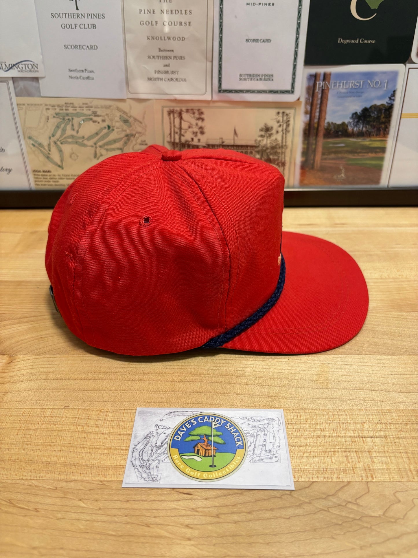 1990s Vintage Pinehurst Imperial Rope Hat Red