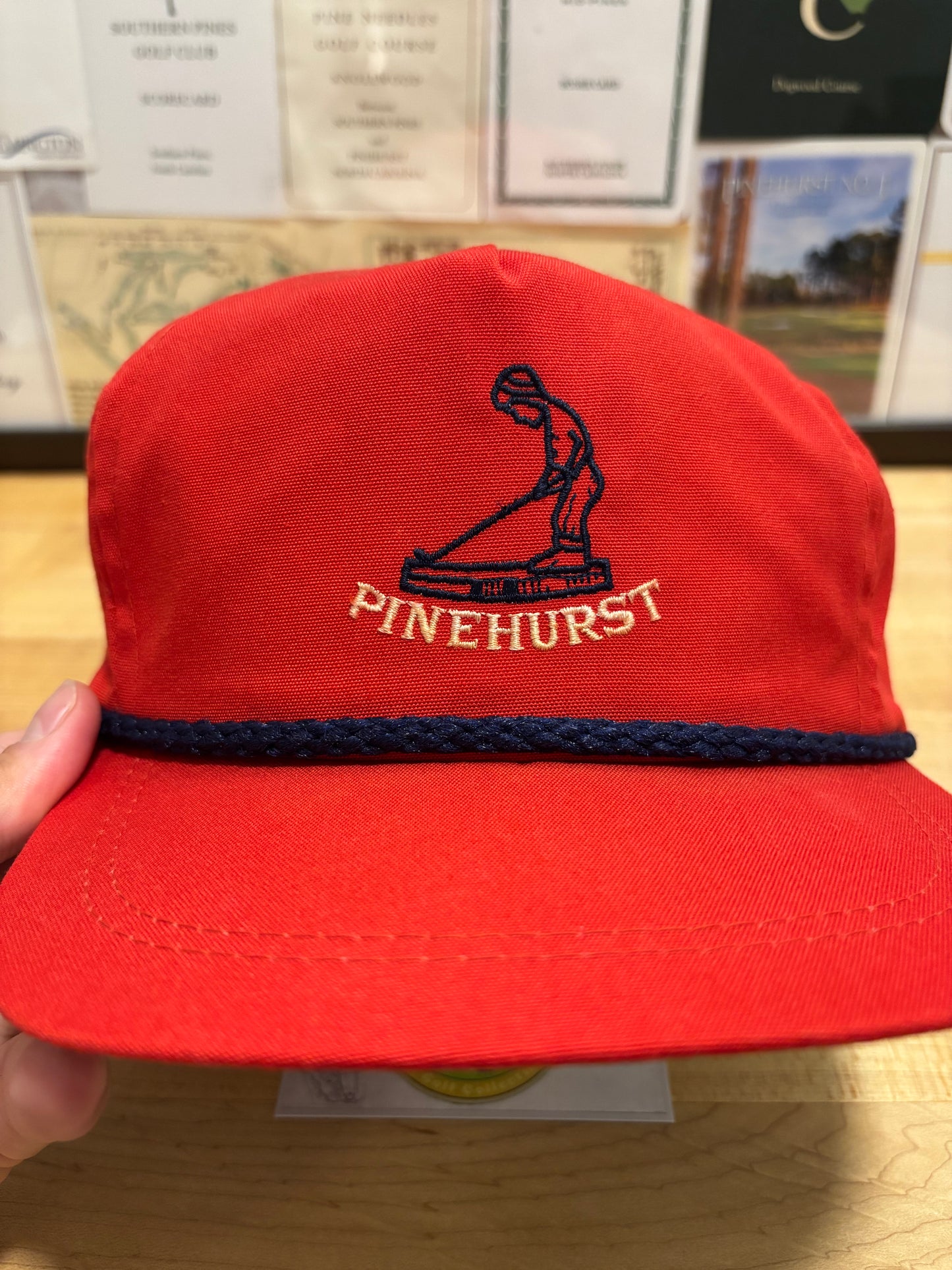 1990s Vintage Pinehurst Imperial Rope Hat Red