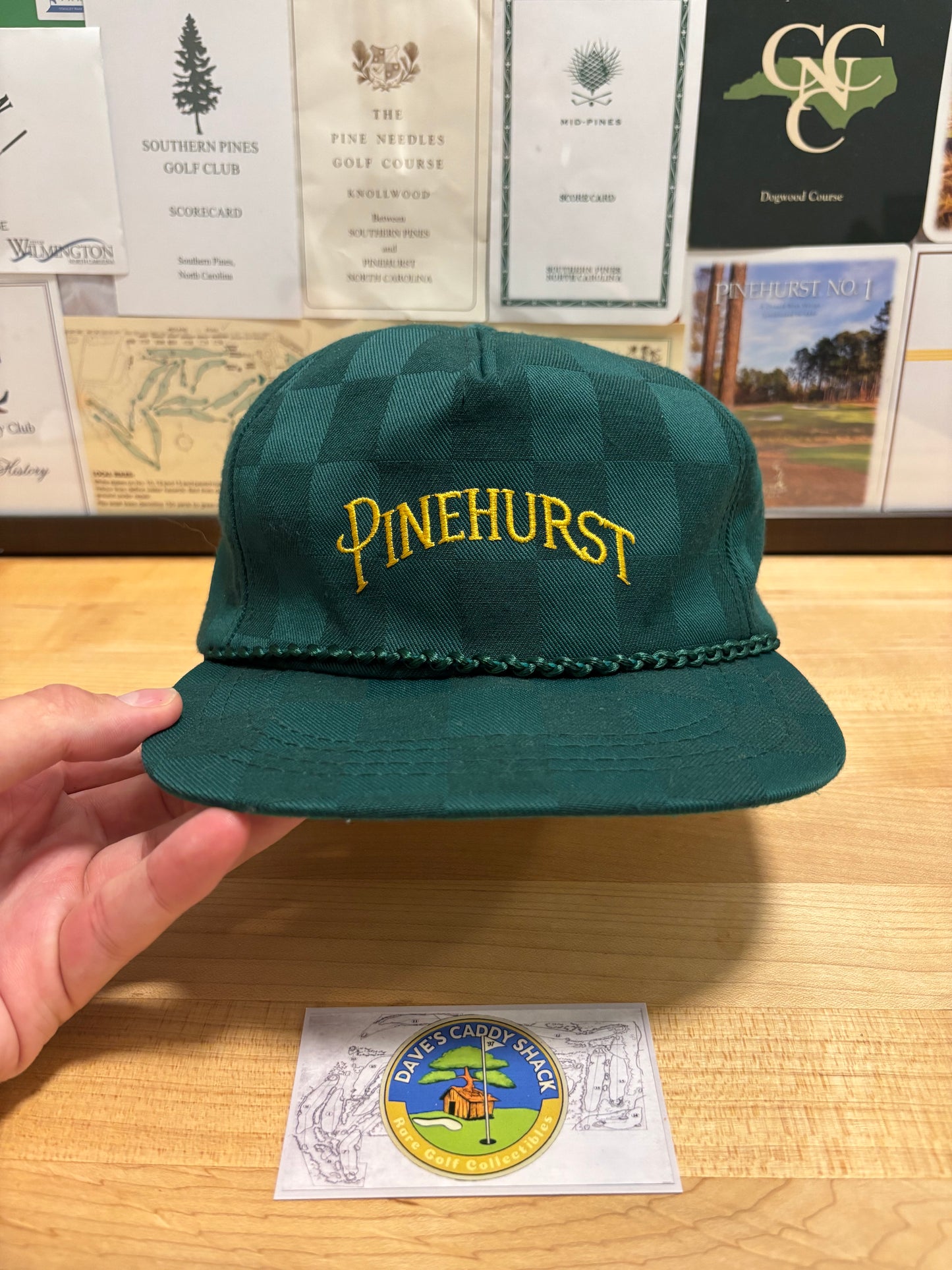 1990s Vintage Pinehurst Derby Script Logo Rope Hat