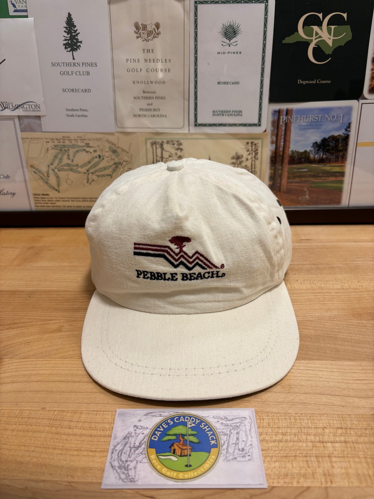 1990s Vintage Pebble Beach Imperial Hat Cream
