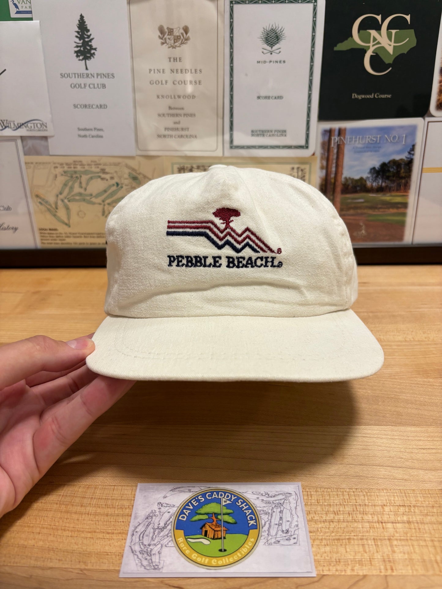 1990s Vintage Pebble Beach Imperial Hat Cream