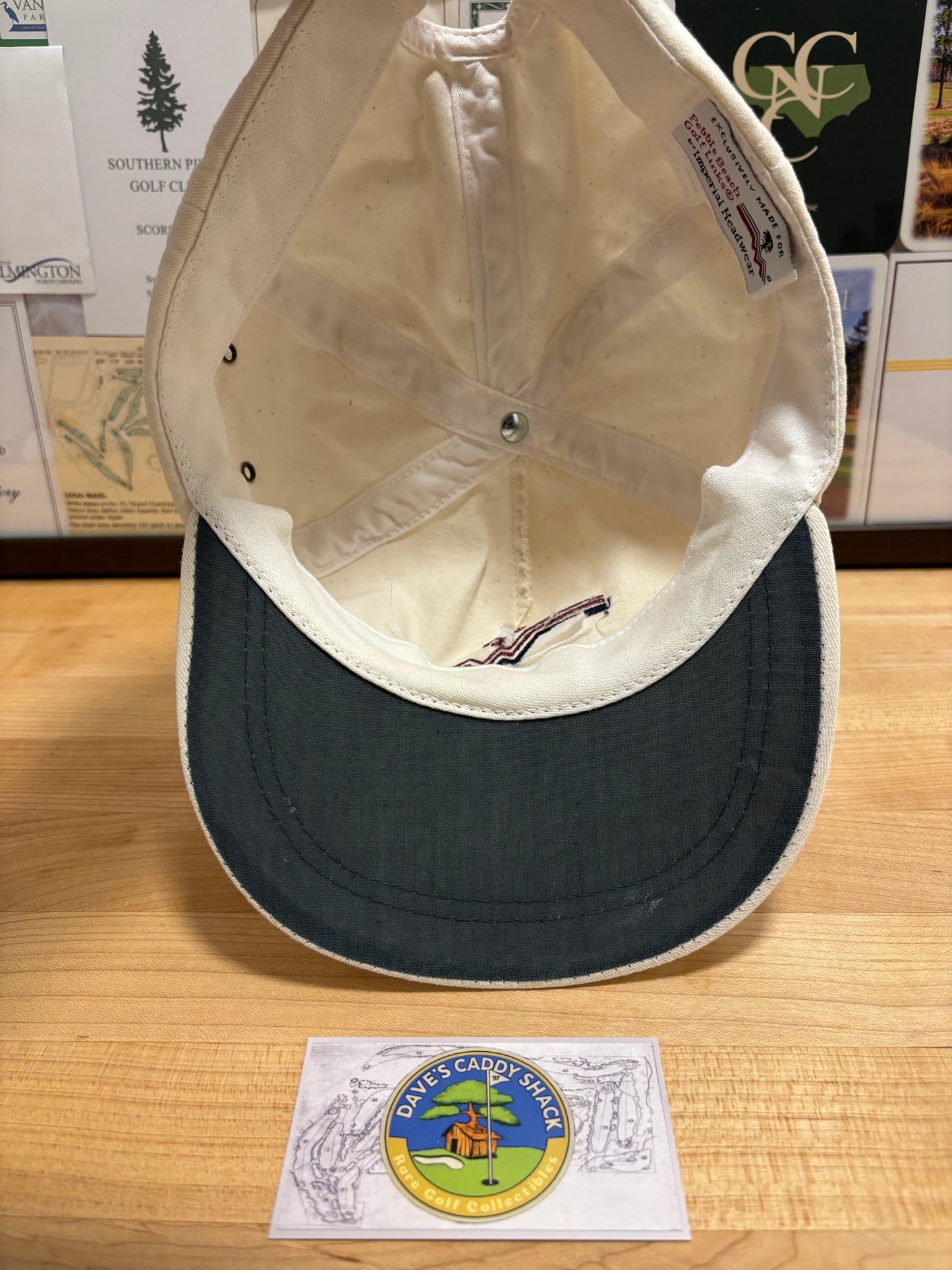 1990s Vintage Pebble Beach Imperial Hat Cream