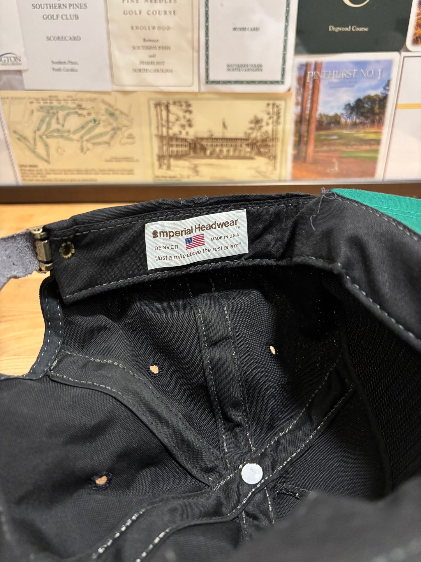 1990s Vintage Pebble Beach Logo Imperial Rope Hat Black