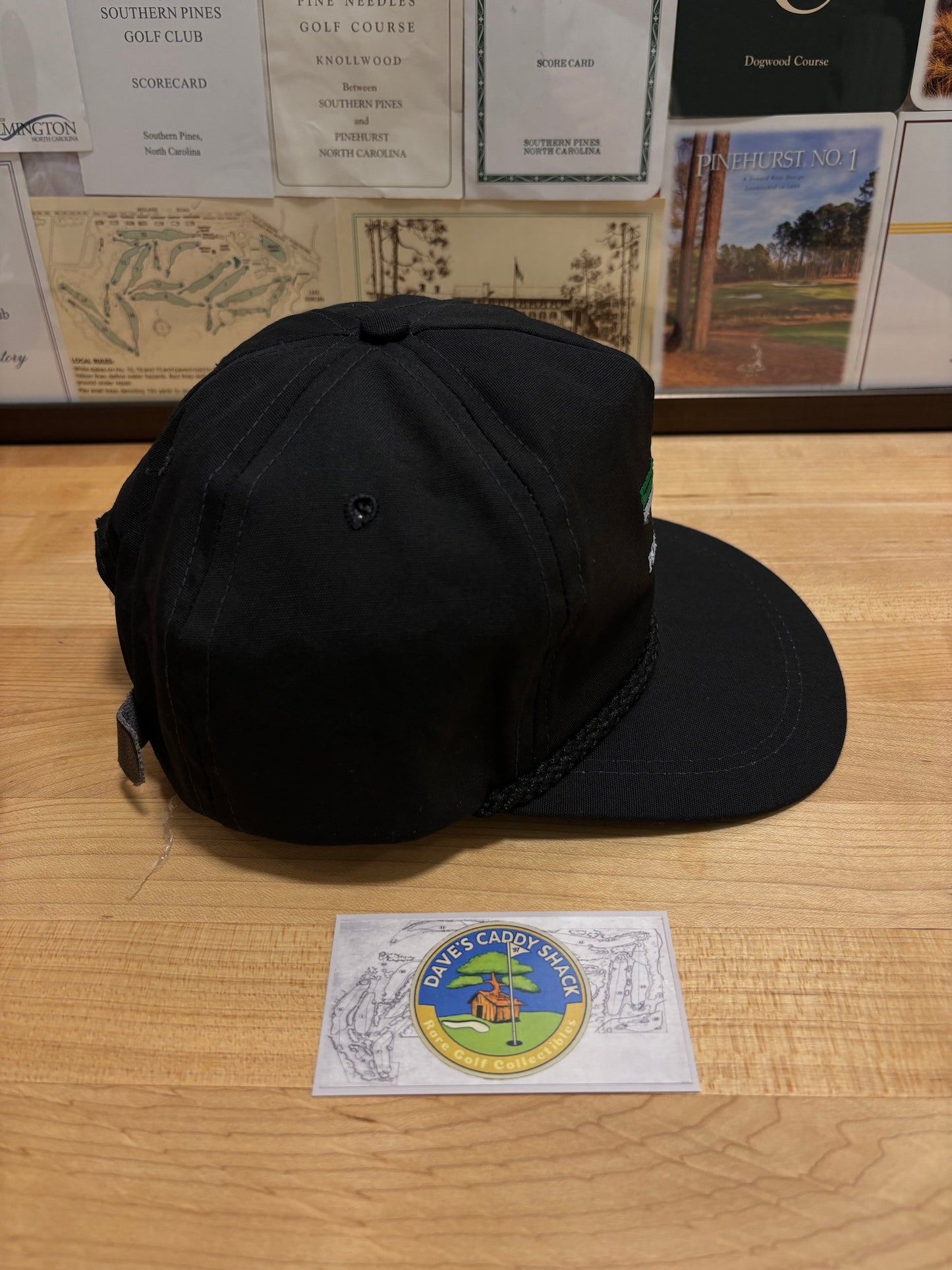 1990s Vintage Pebble Beach Logo Imperial Rope Hat Black