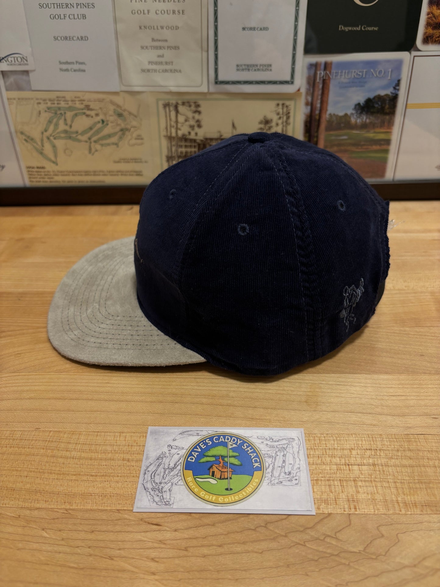 1990s Vintage Pebble Beach Logo Ashworth Hat Navy