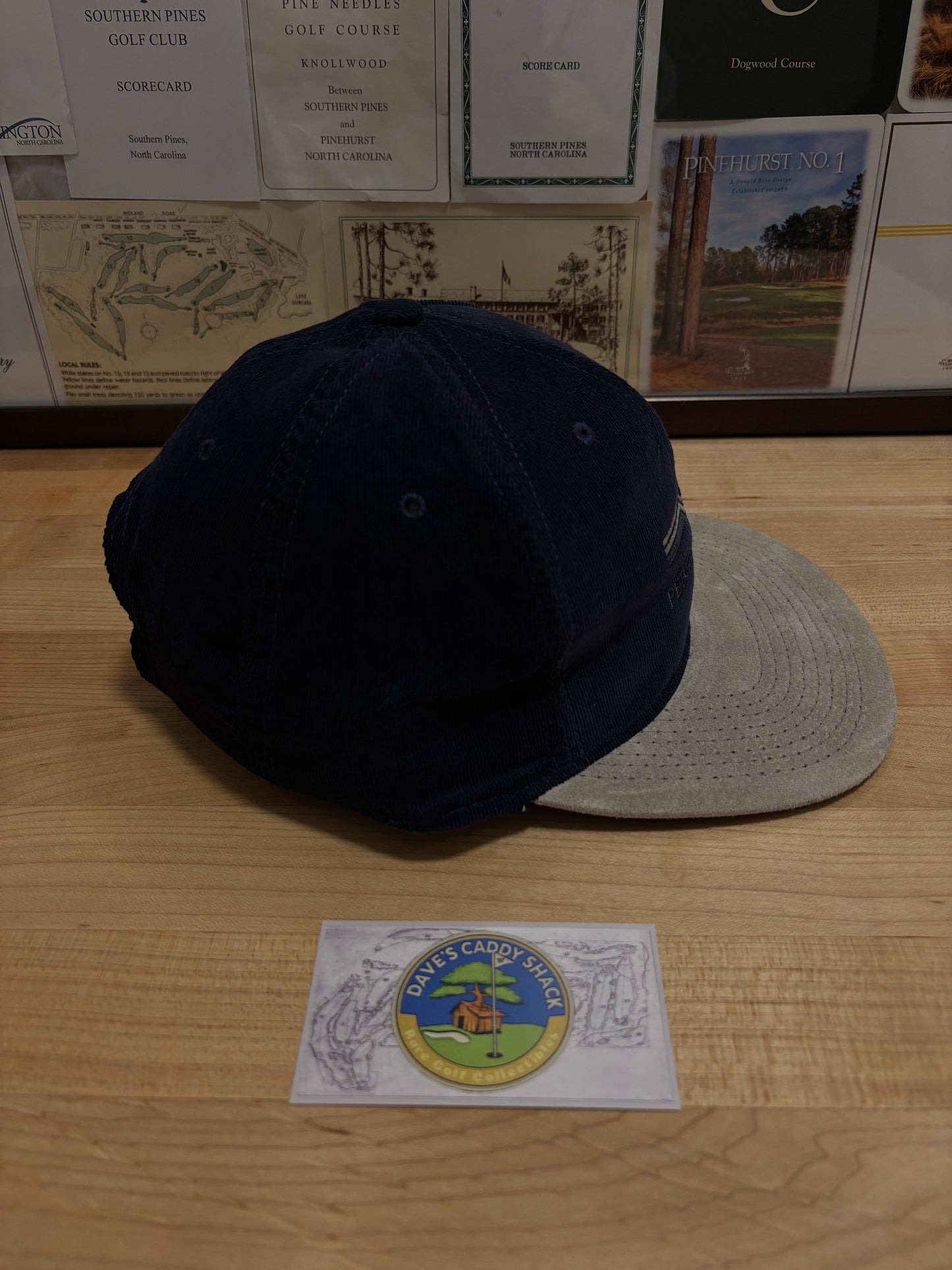 1990s Vintage Pebble Beach Logo Ashworth Hat Navy