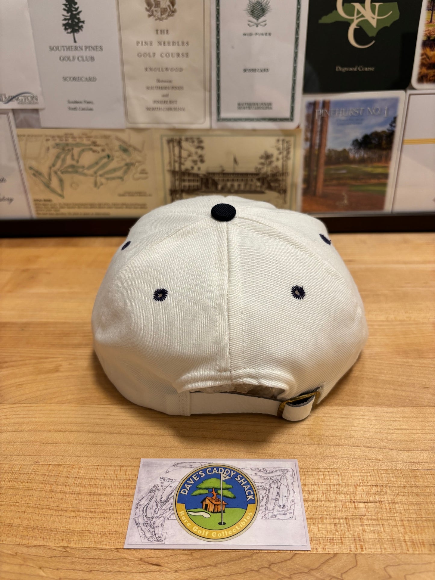 1990s Vintage Pebble Beach Logo Hat White/Black