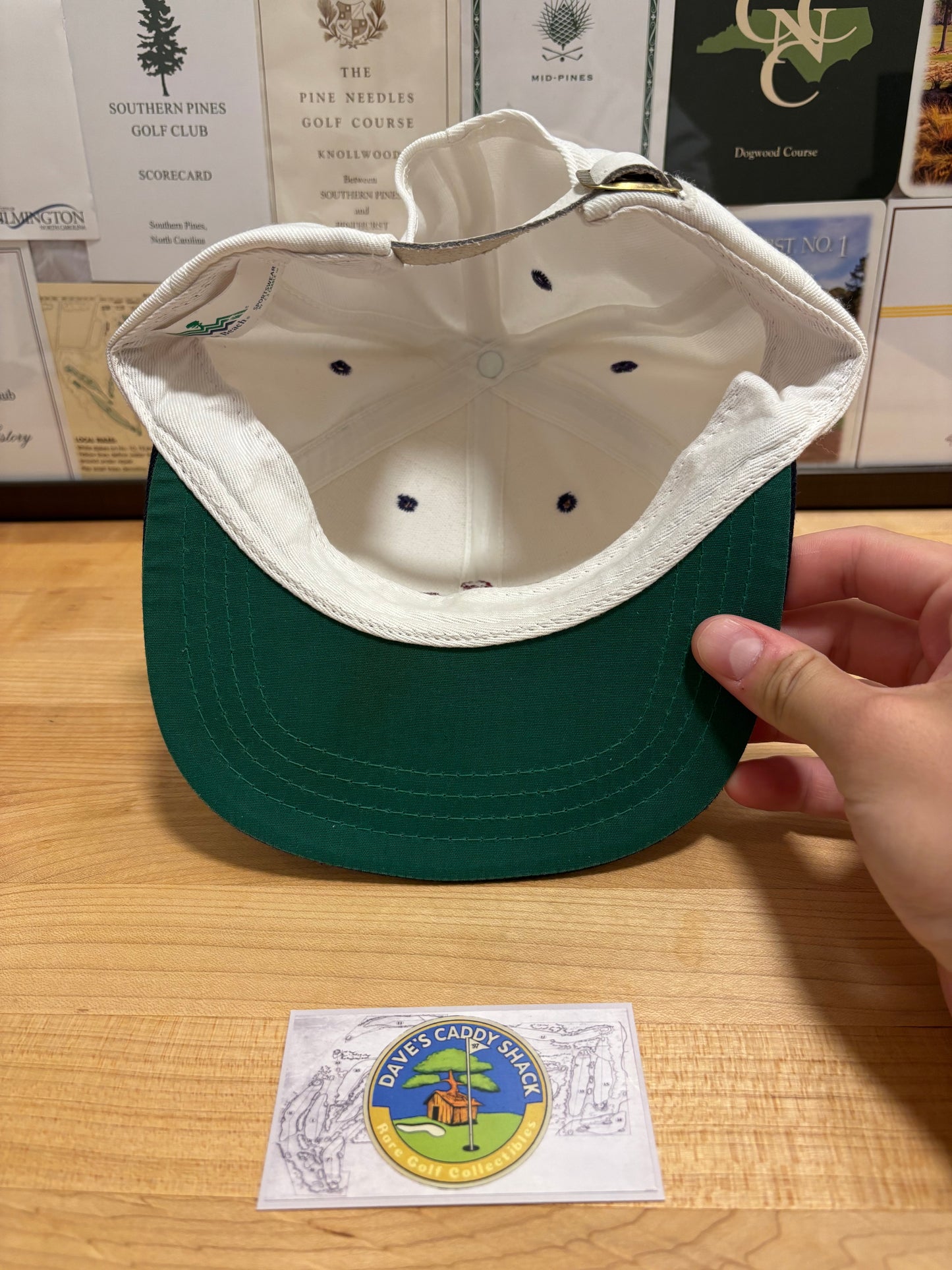 1990s Vintage Pebble Beach Logo Hat White/Black