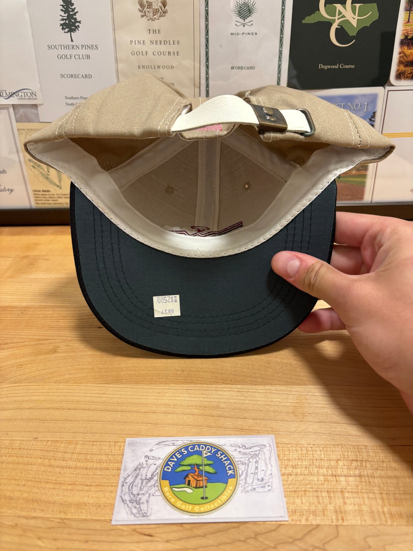 1990s Vintage Pebble Beach Logo Imperial Hat Beige