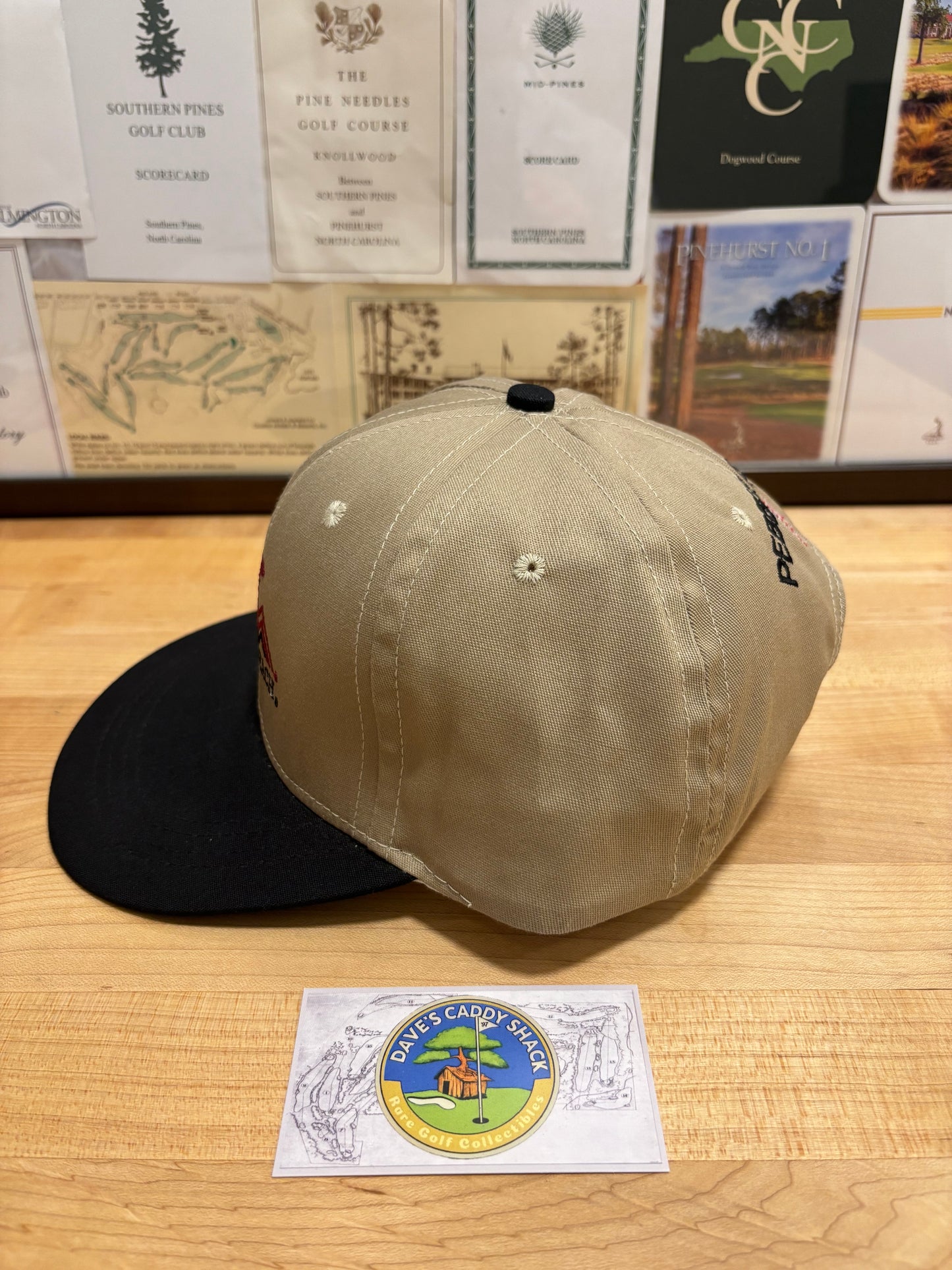 1990s Vintage Pebble Beach Logo Imperial Hat Beige