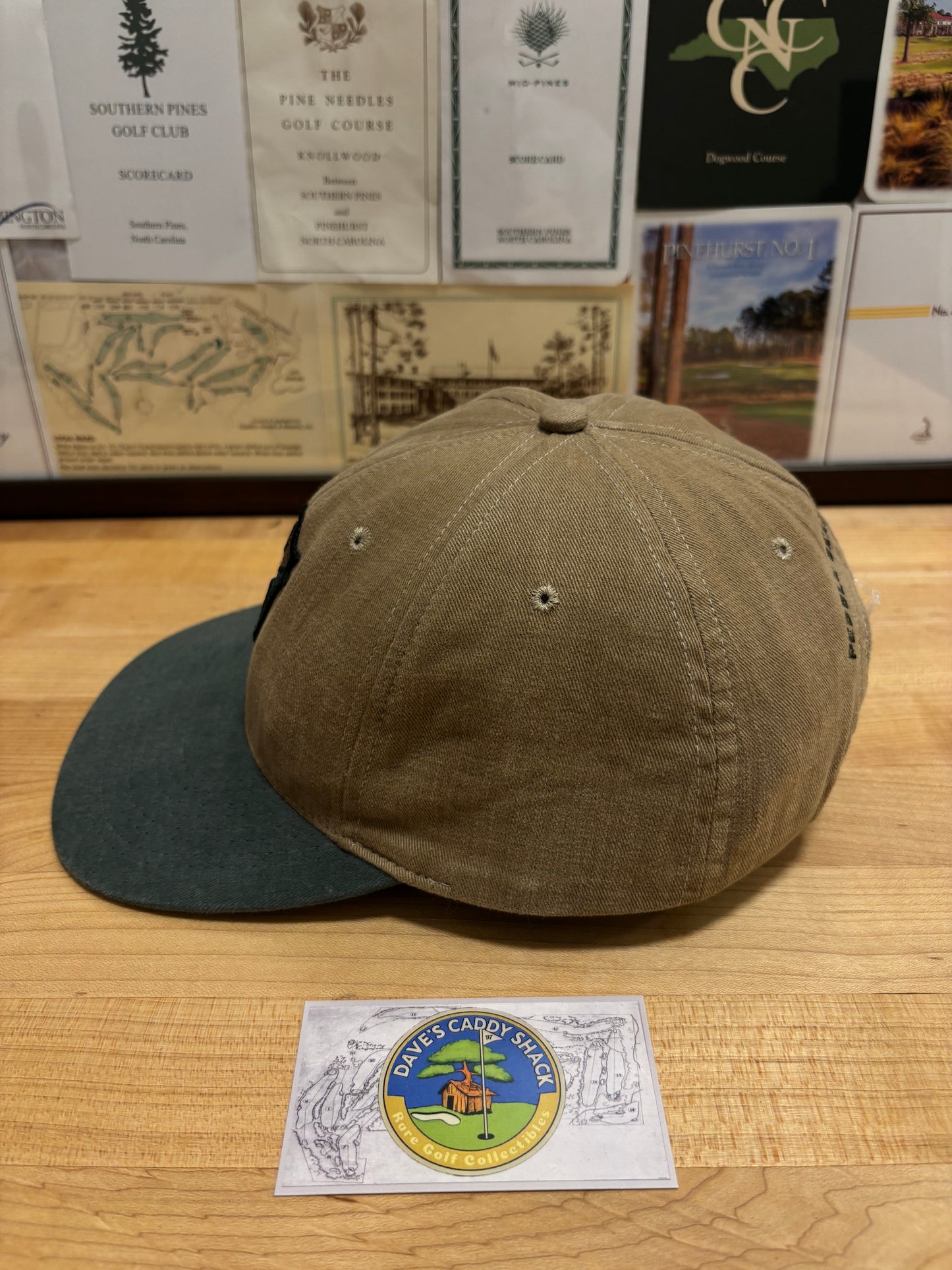 1990s Vintage Pebble Beach Ashworth PB Crest Logo Hat Beige