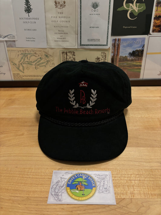 1990s Vintage Pebble Beach Resorts Crest Logo Imperial Rope Hat