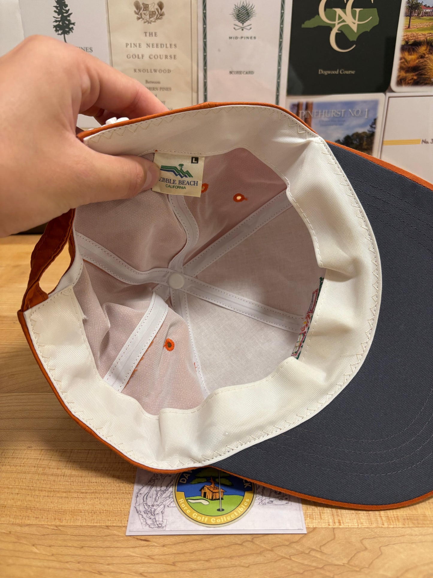 1990s Vintage Pebble Beach Logo Hat Orange