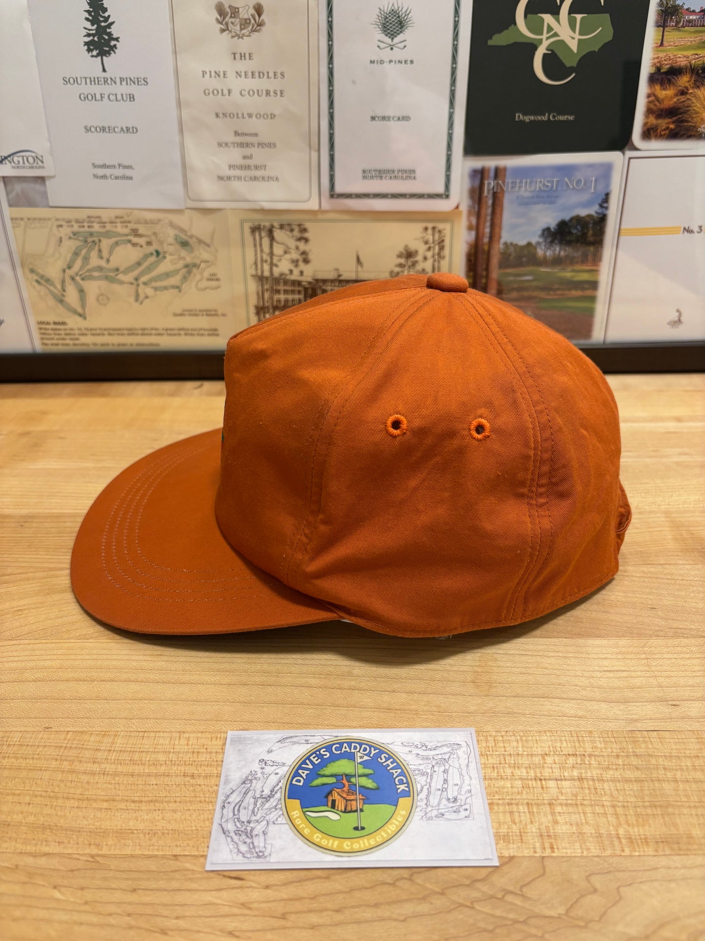 1990s Vintage Pebble Beach Logo Hat Orange