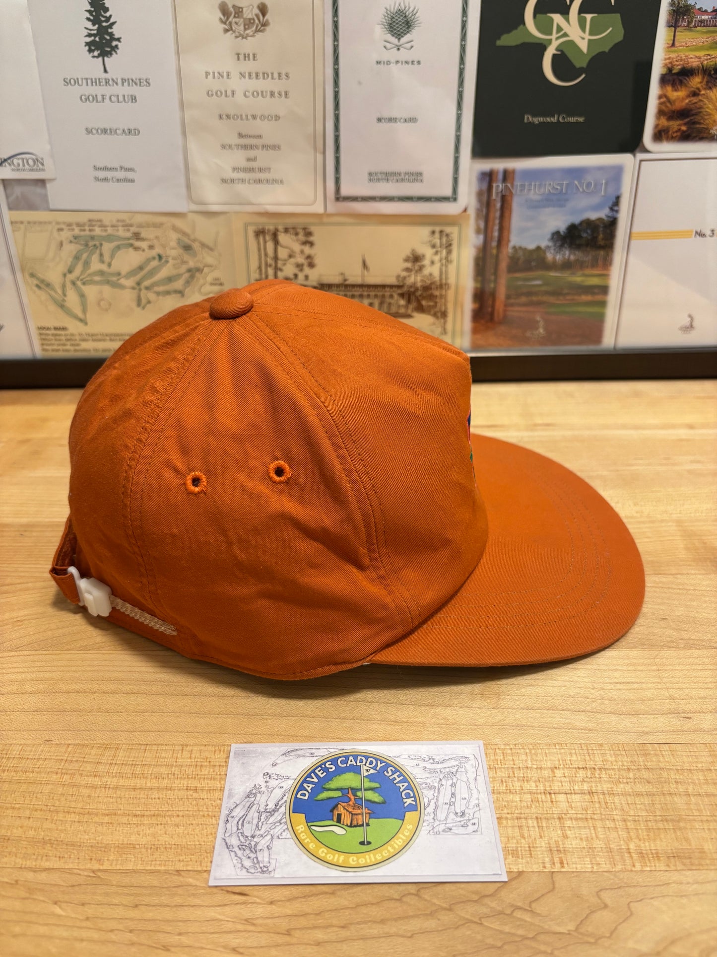 1990s Vintage Pebble Beach Logo Hat Orange