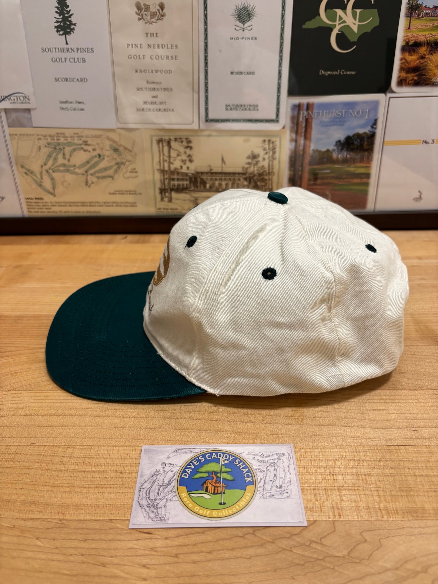 1990s Vintage Pebble Beach Tree Logo Hat White
