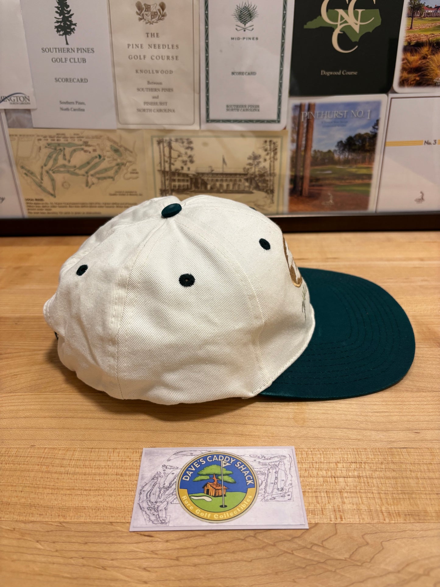 1990s Vintage Pebble Beach Tree Logo Hat White