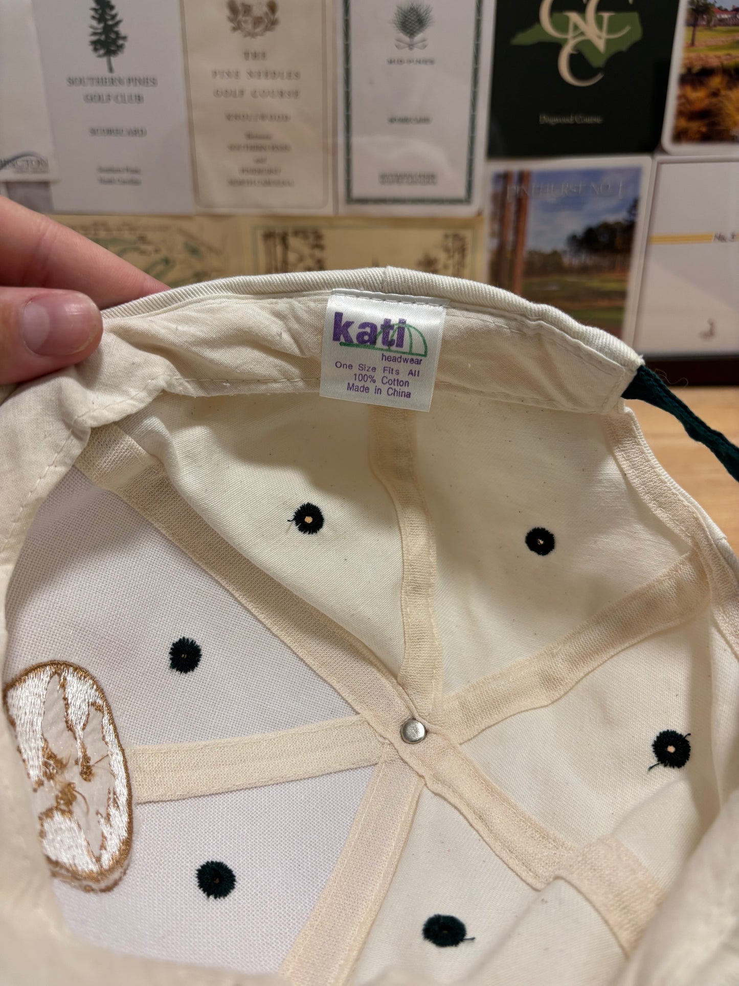 1990s Vintage Pebble Beach Tree Logo Hat White