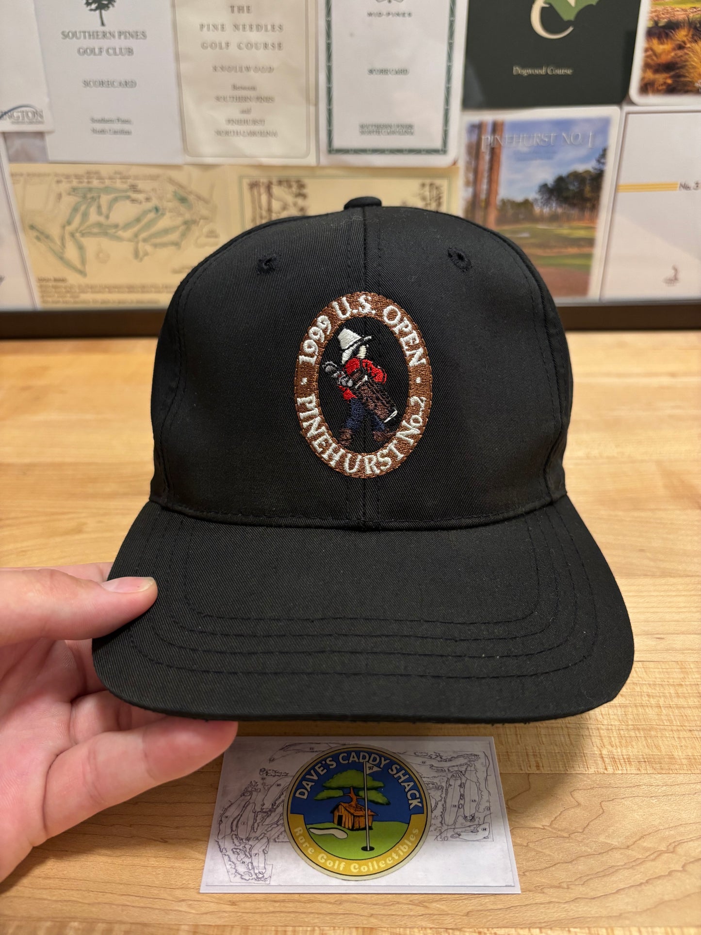 1999 Vintage US Open Pinehurst Imperial Hat Black