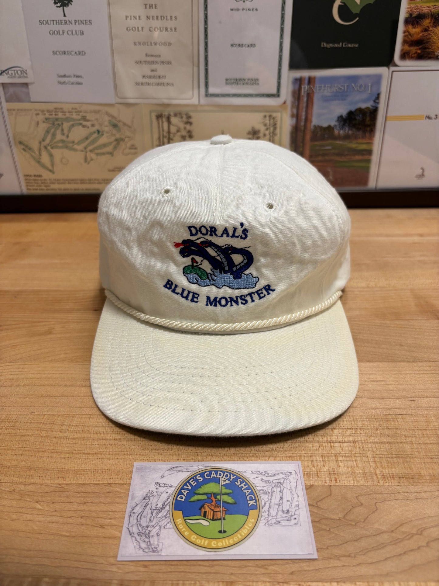 1990s Vintage Trump Doral Blue Monster Golf Club Texace Rope Hat