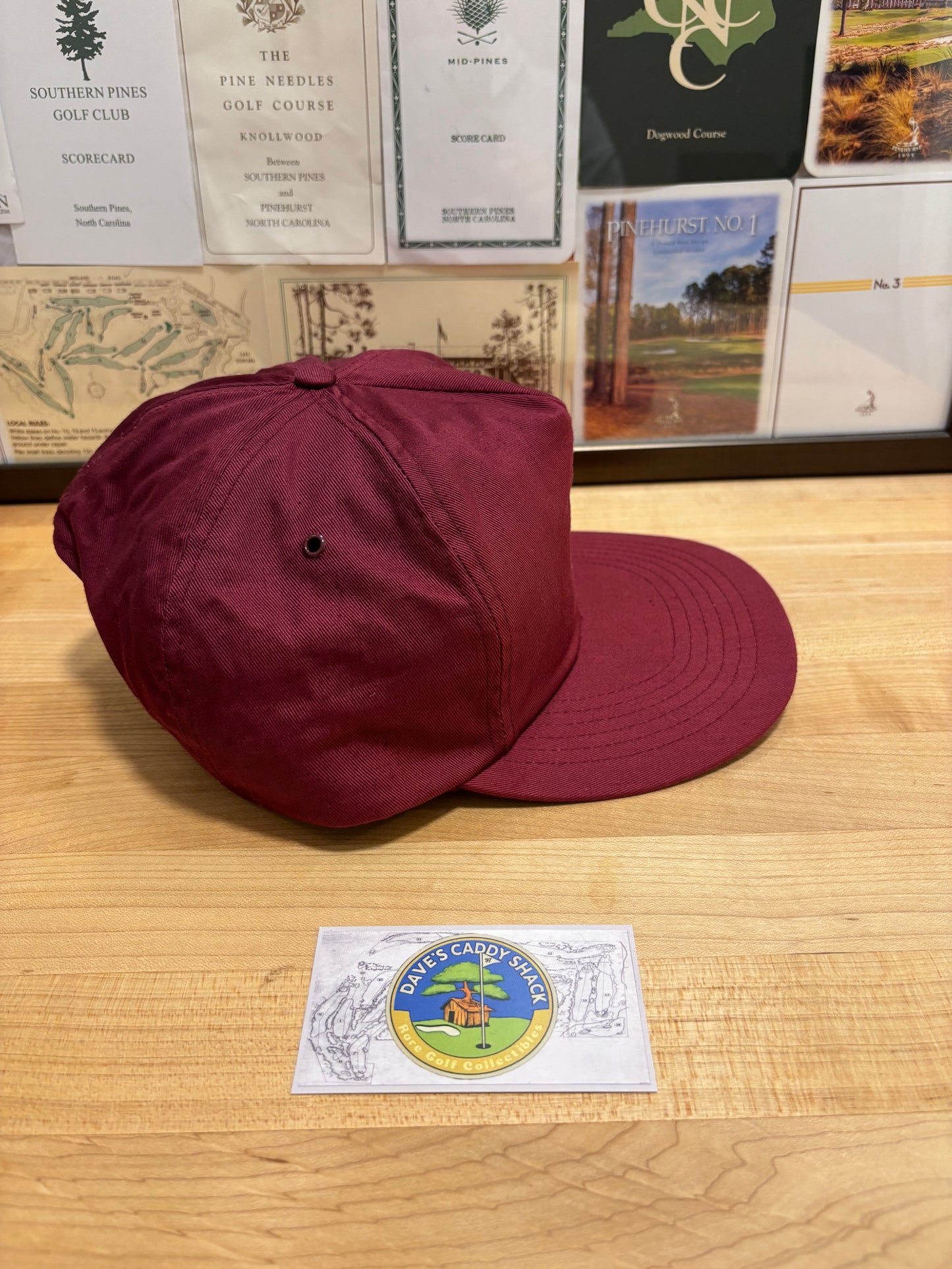 1990s Vintage Old Course St. Andrews Scotland Hat Burgundy