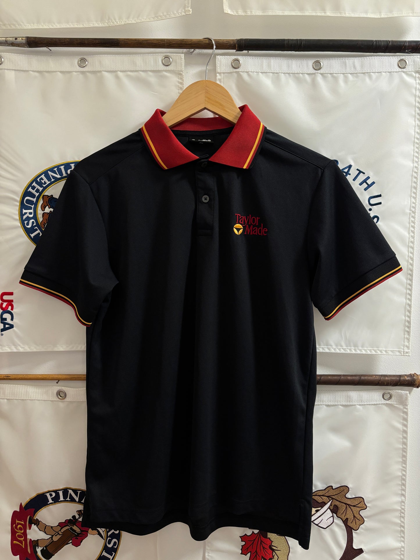2010s Taylormade Retro Classic Logo Polo Black